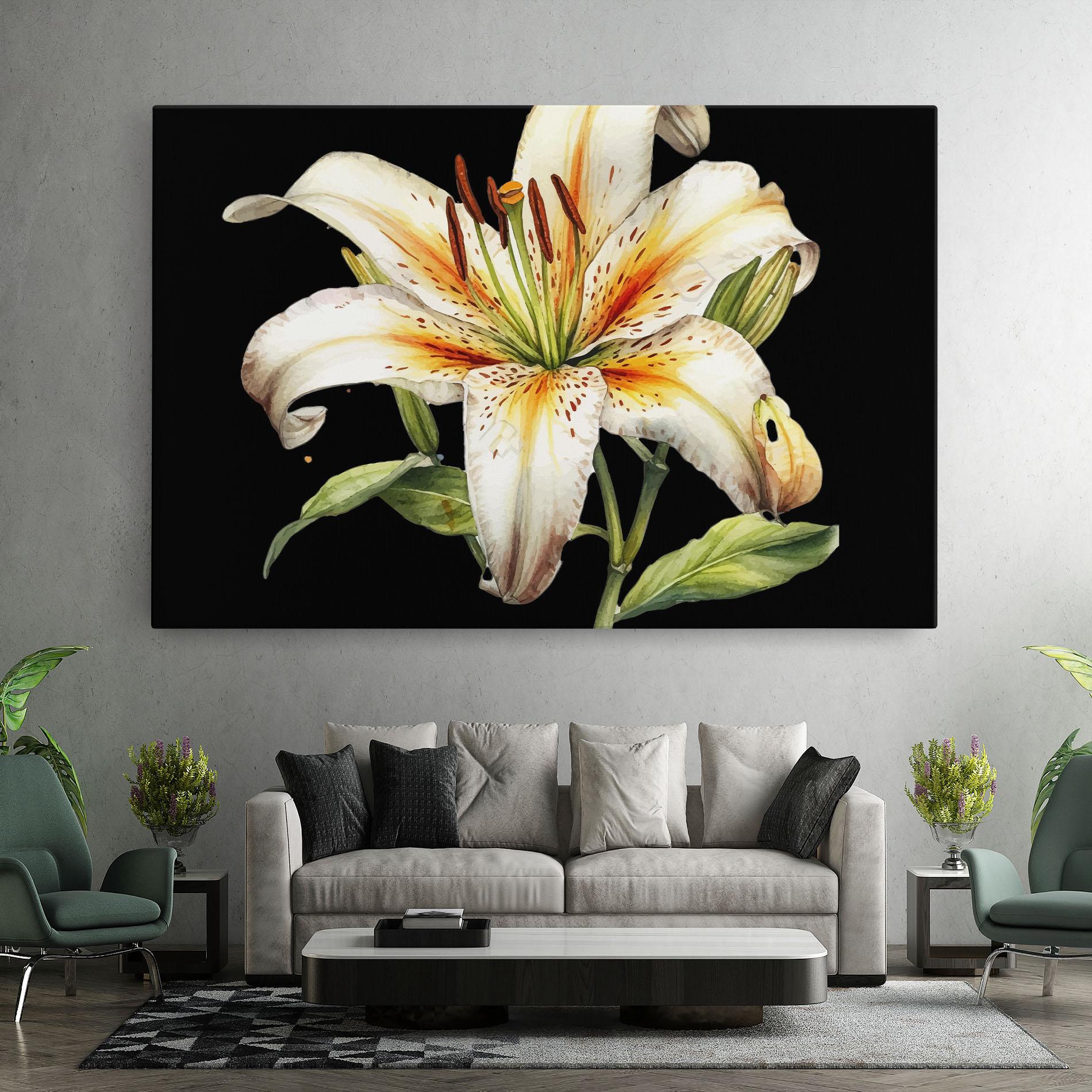Obraz na Płótnie Beautiful White Lily mockup 7