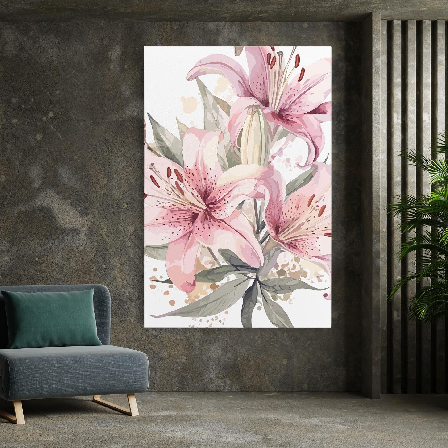 Obraz na Płótnie Light Pink Lily Art mockup 7