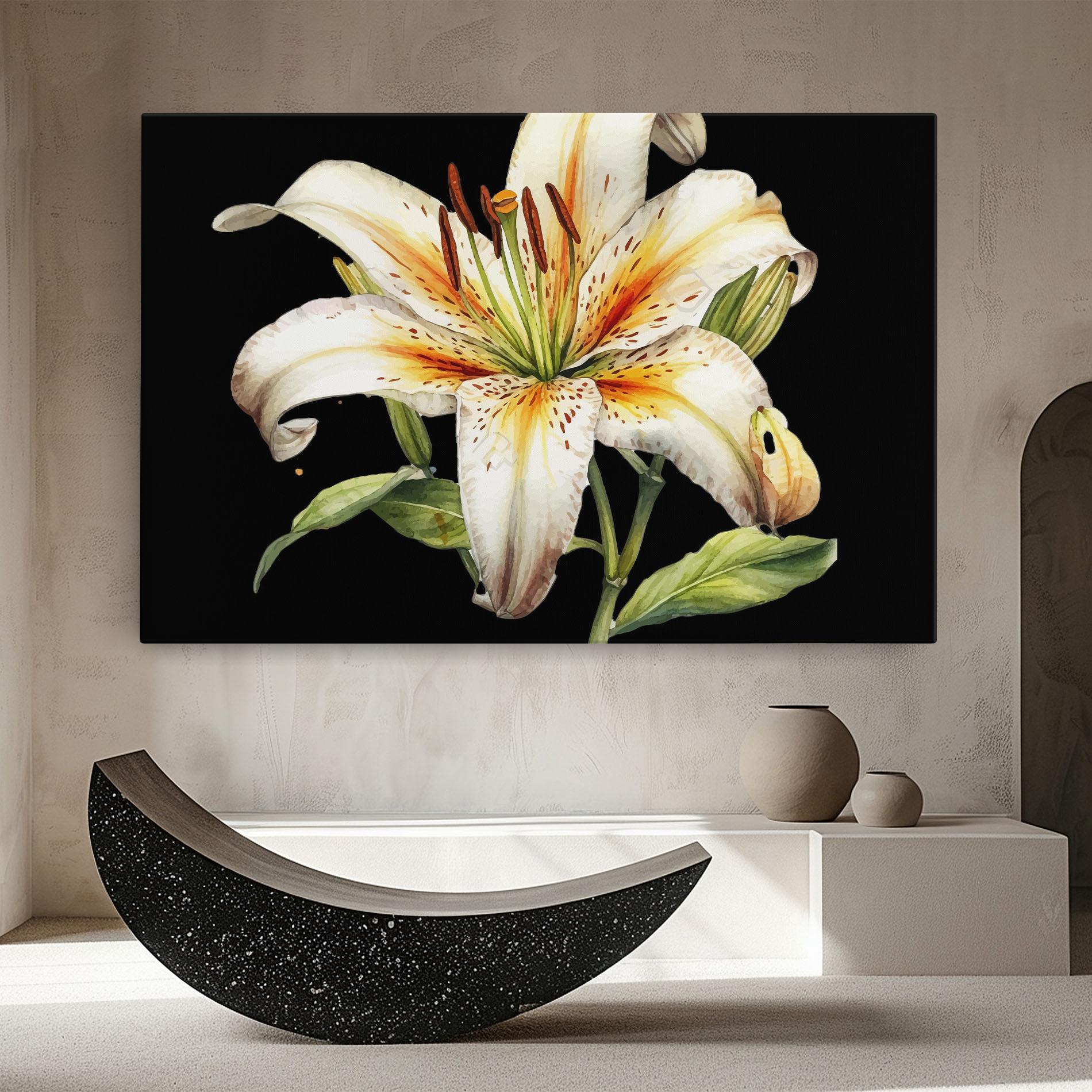 Obraz na Płótnie Beautiful White Lily mockup 8