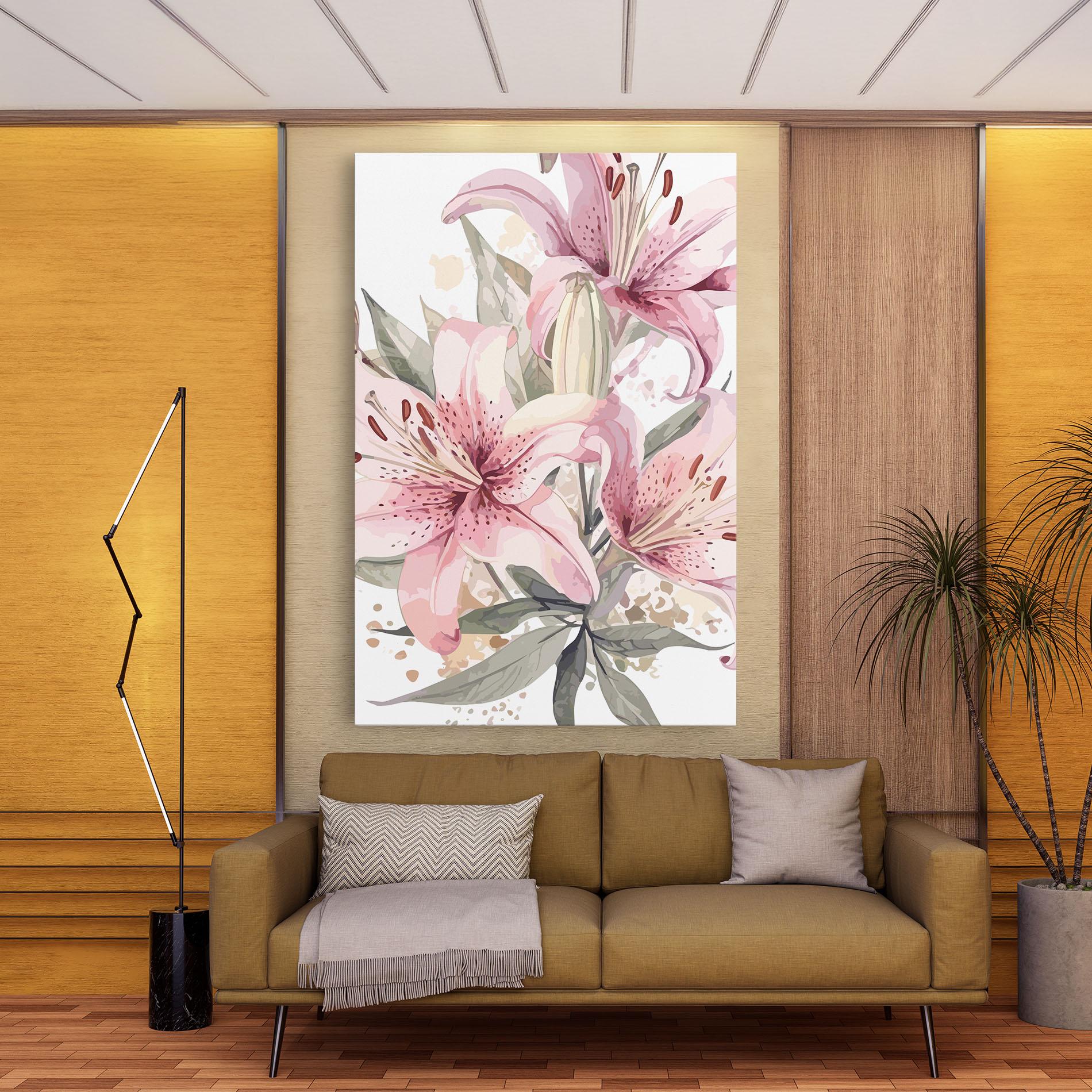 Obraz na Płótnie Light Pink Lily Art mockup 9