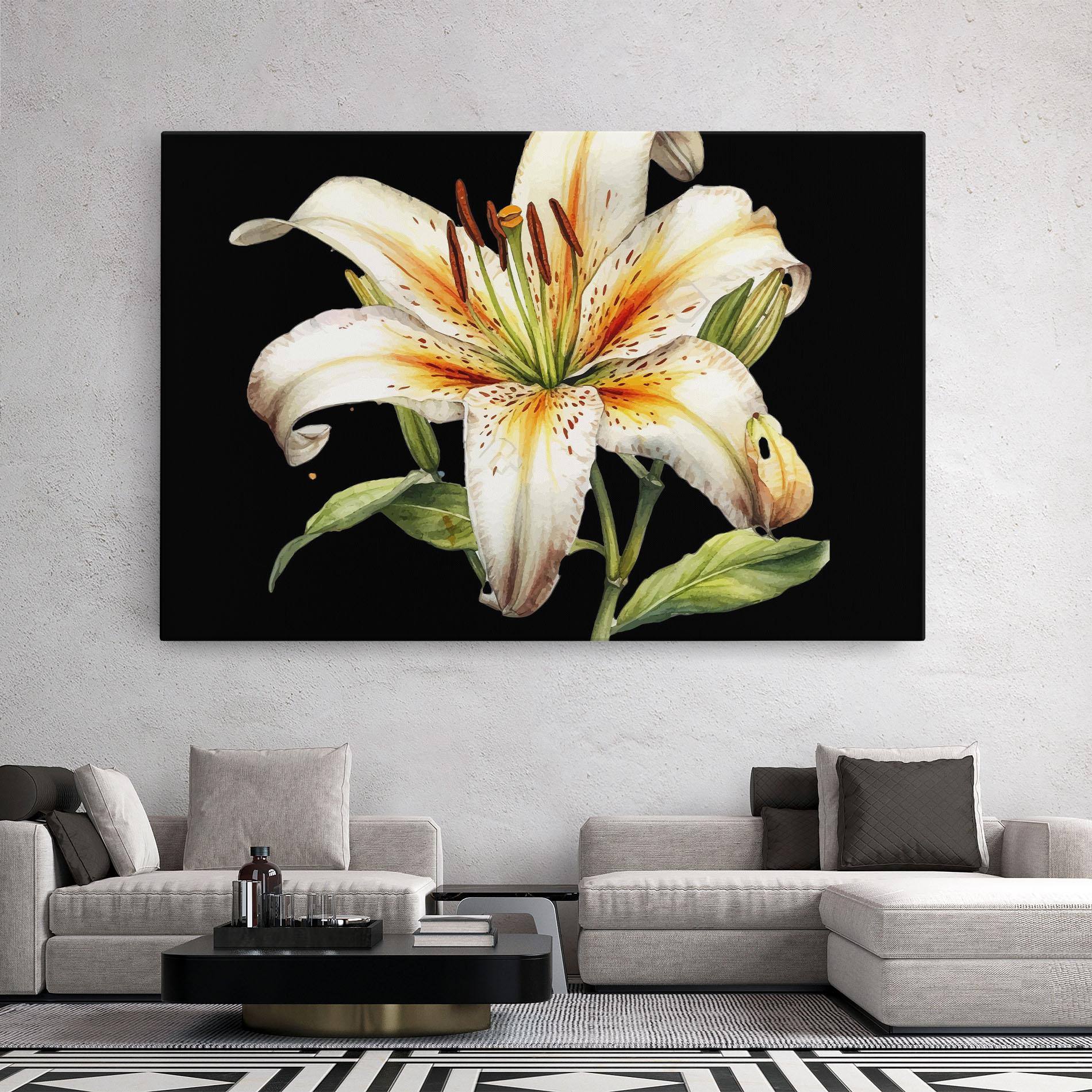 Obraz na Płótnie Beautiful White Lily mockup 2
