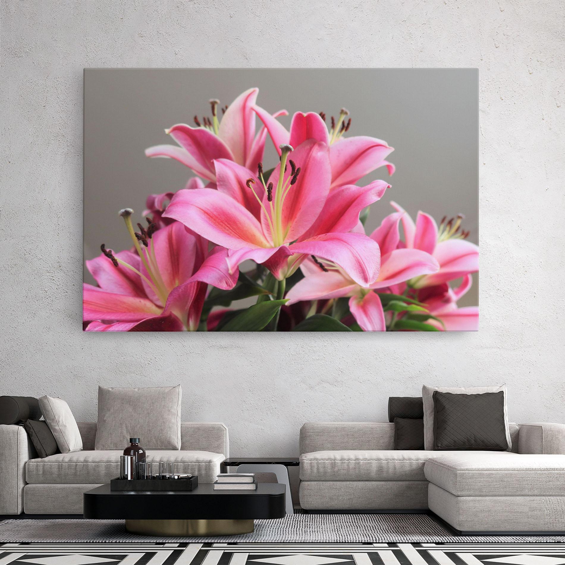 Obraz na Płótnie Light Pink Lily View mockup 2