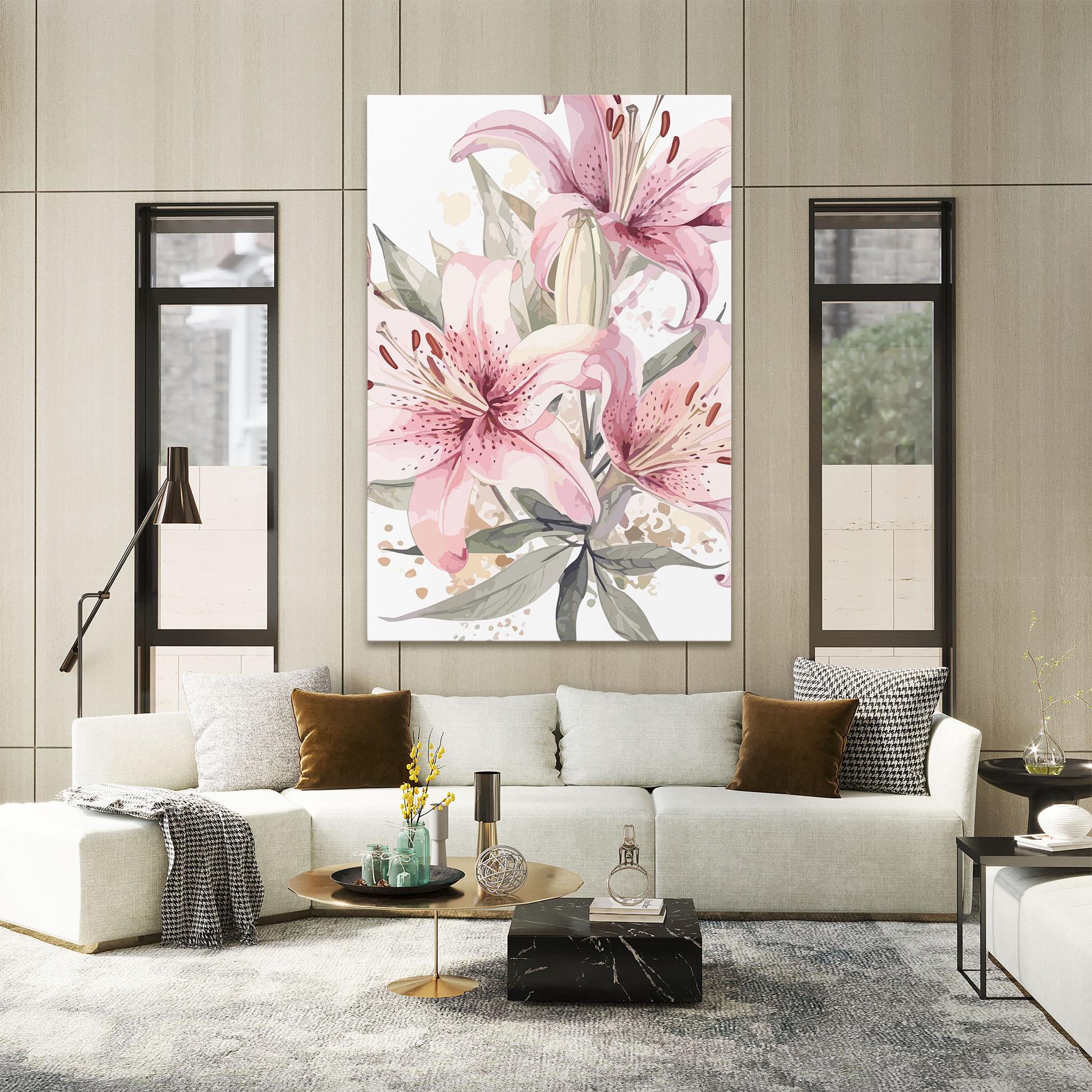 Obraz na Płótnie Light Pink Lily Art mockup 2