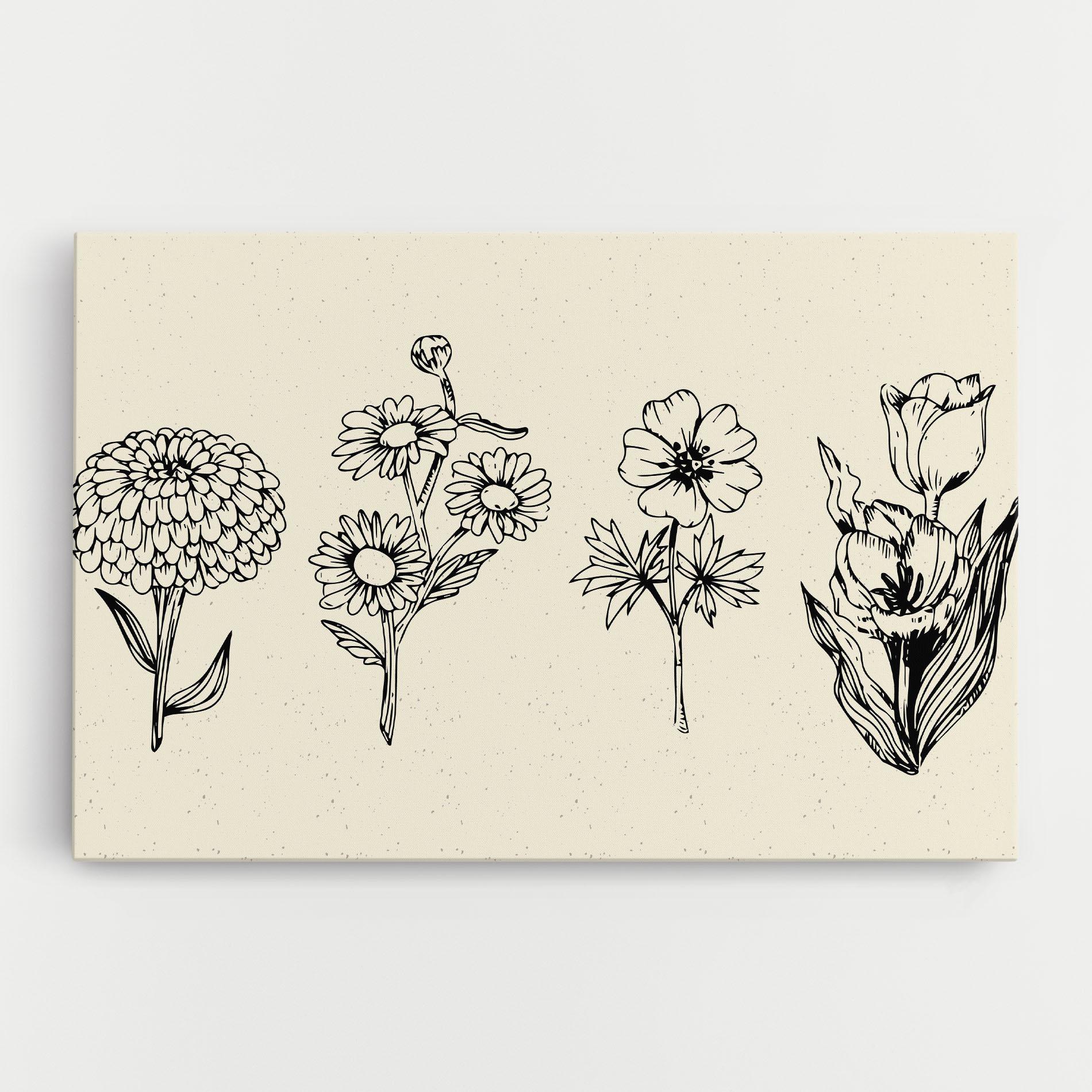 Obraz na Płótnie Black Line Cream mockup 0