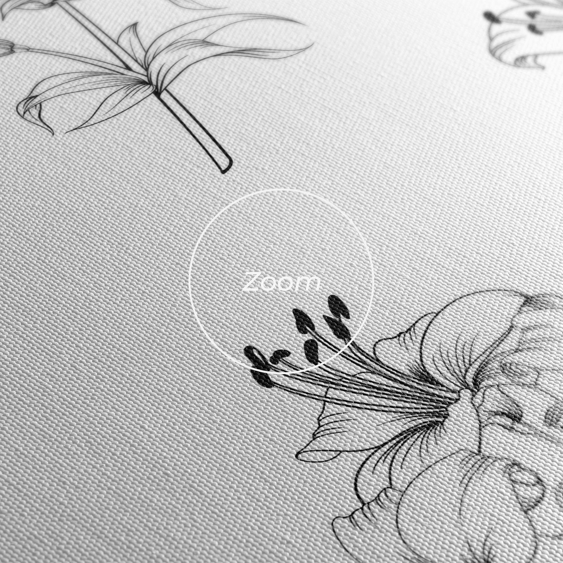 Obraz na Płótnie Flower Pattern mockup 3