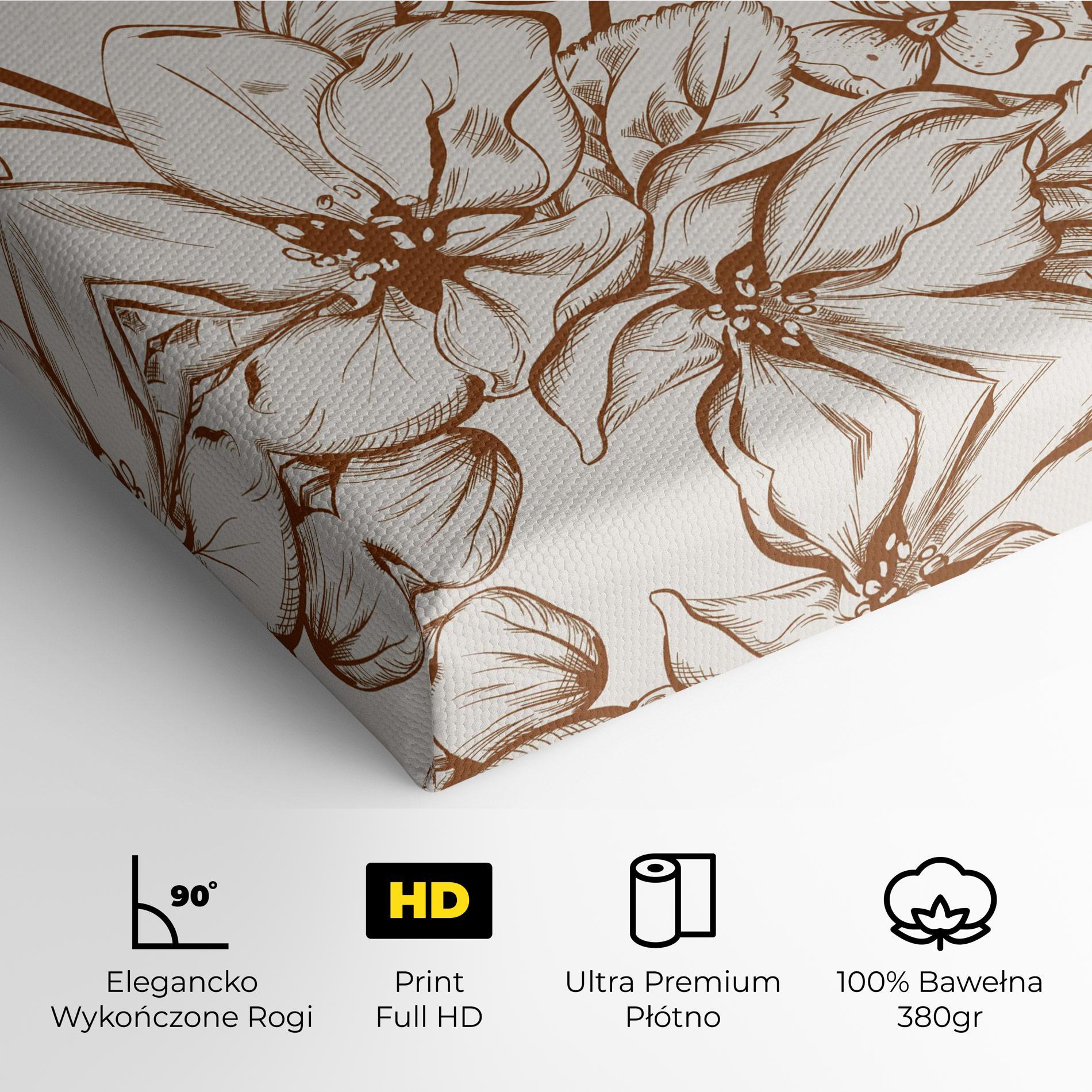 Obraz na Płótnie Bee Flower Line mockup 4