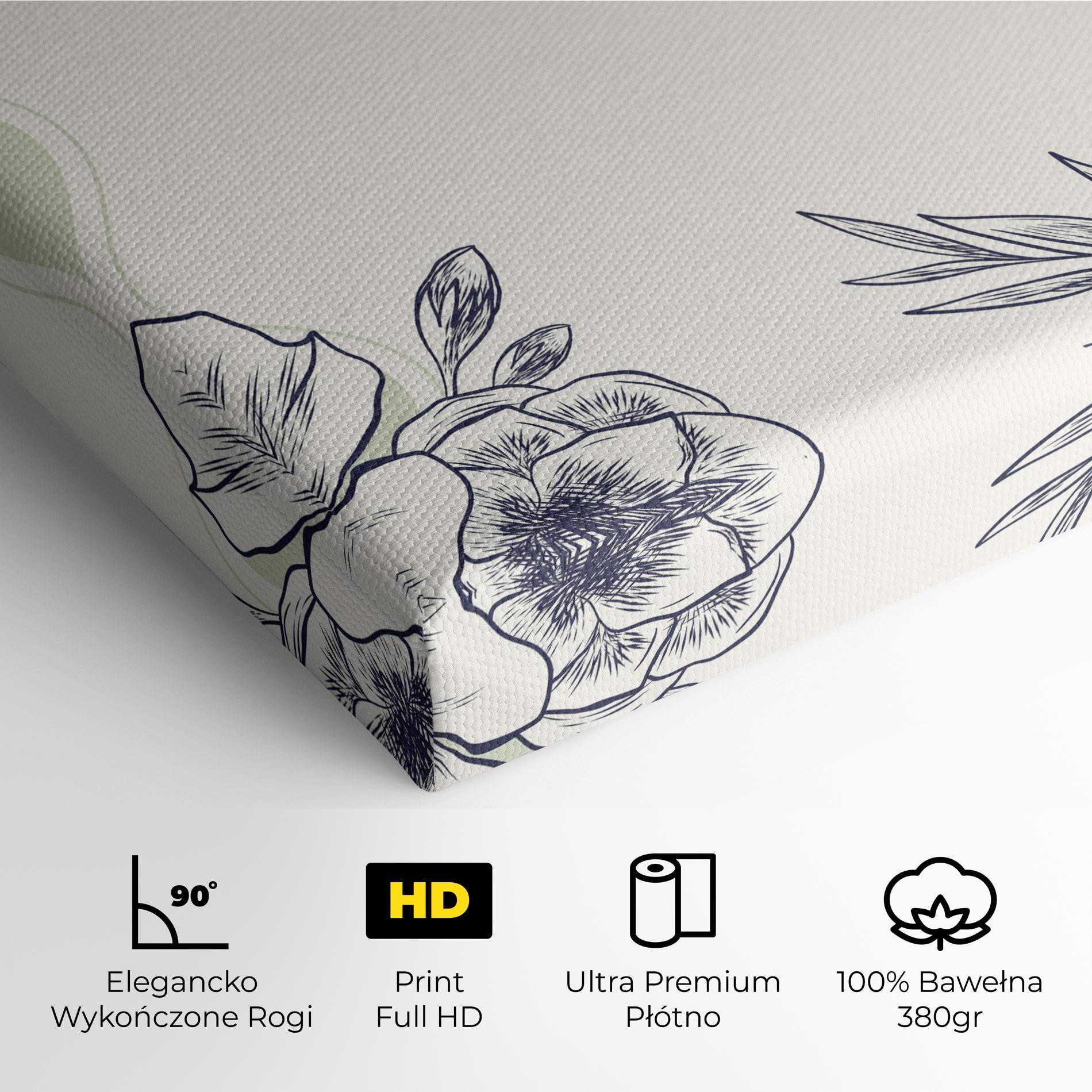 Obraz na Płótnie Blue Line Green mockup 4