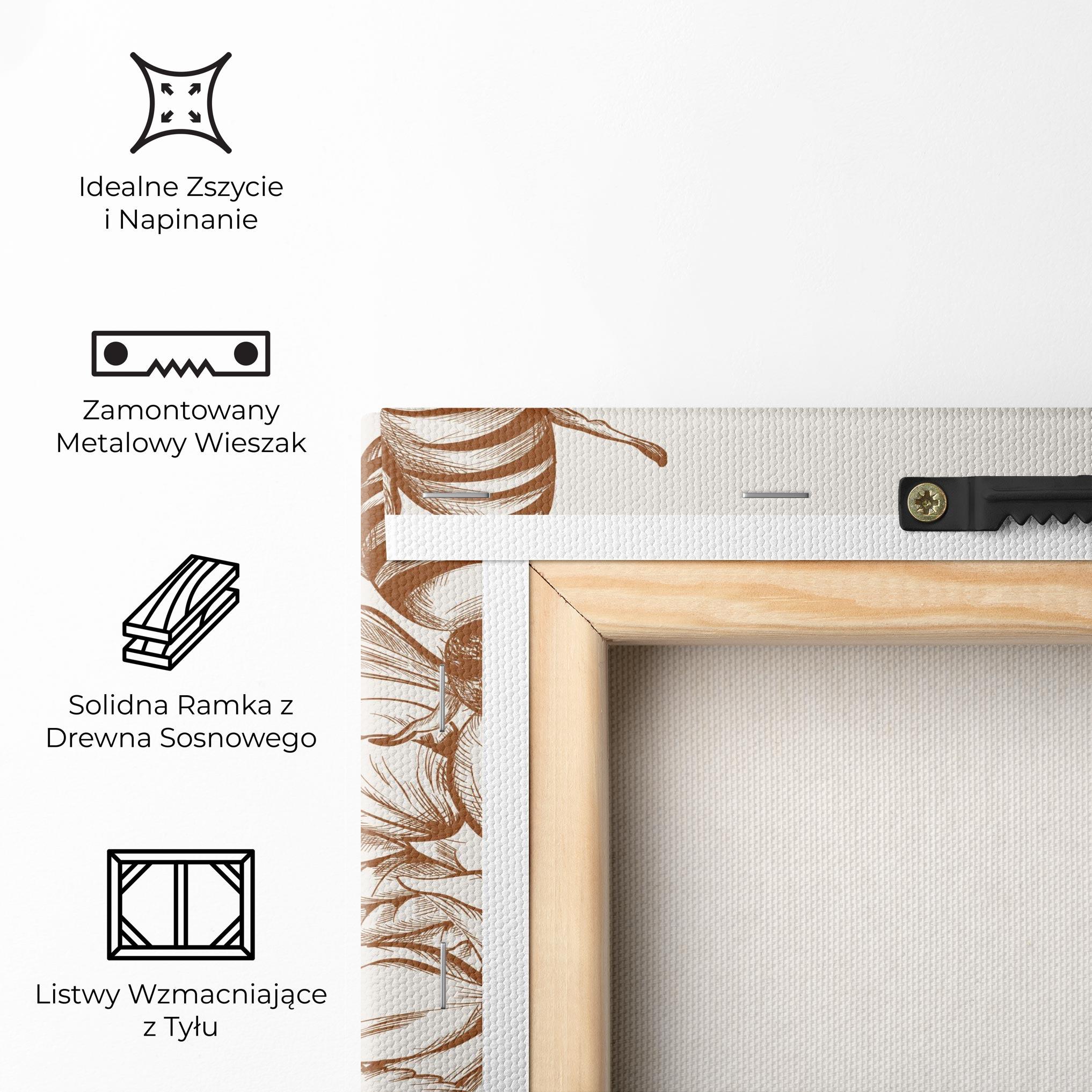 Obraz na Płótnie Bee Flower Line mockup 5