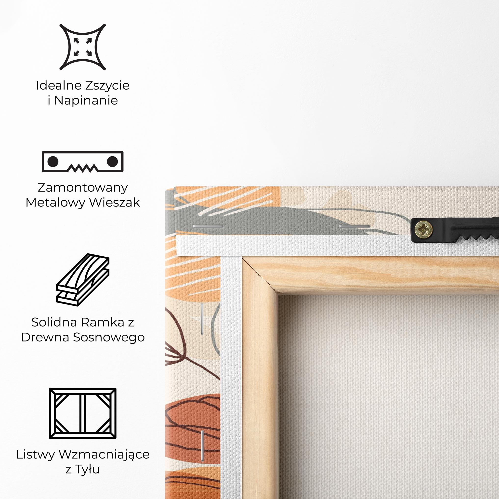 Obraz na Płótnie Brown Line Plants mockup 5