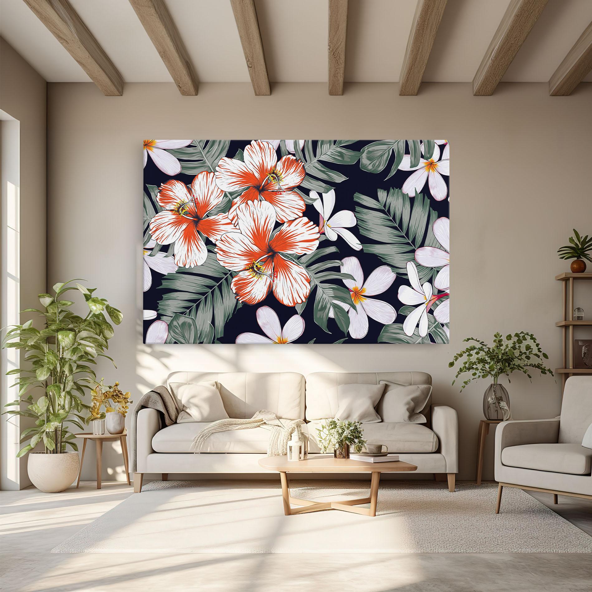 Obraz na Płótnie Orange White Exotic mockup 6