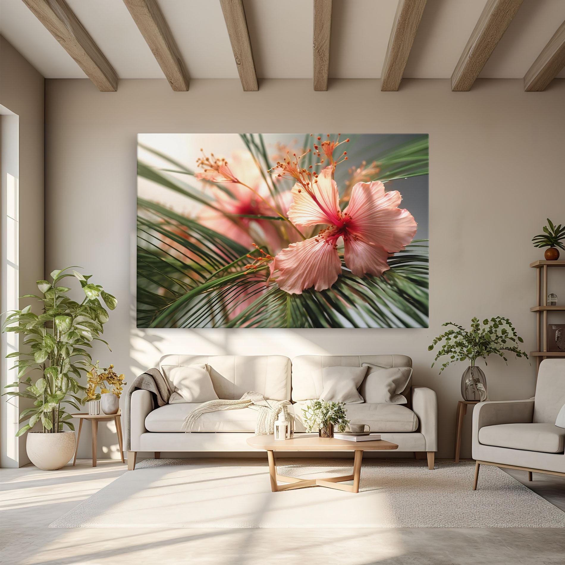 Obraz na Płótnie Sunset Exotic Flower mockup 6