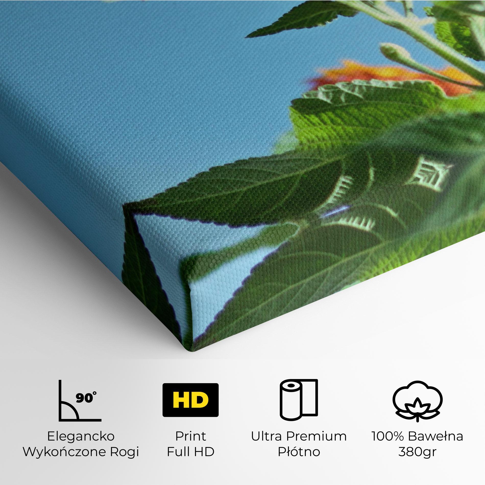 Obraz na Płótnie Bird Exotic Flower mockup 4