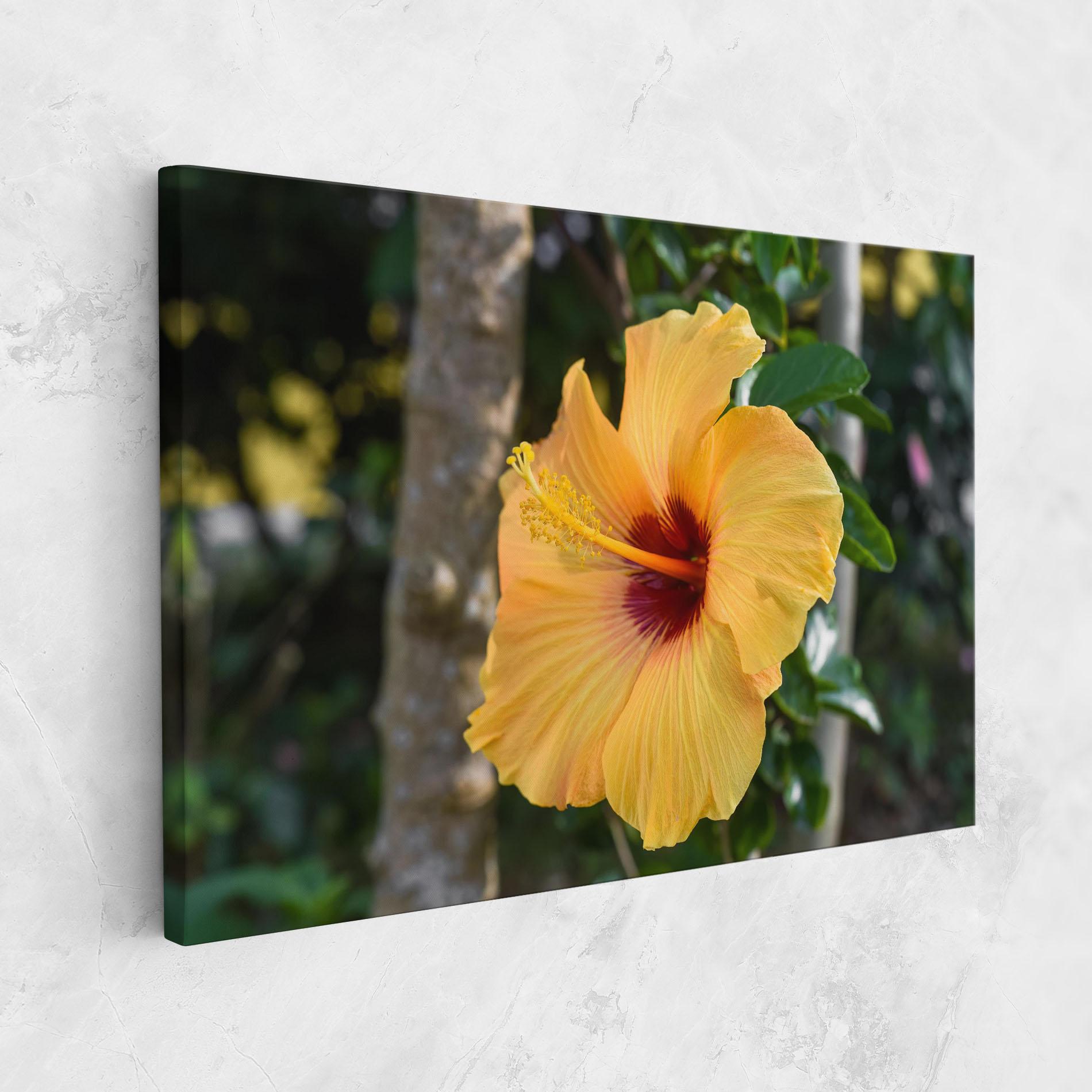 Obraz na Płótnie Yellow Hibiscus mockup 1