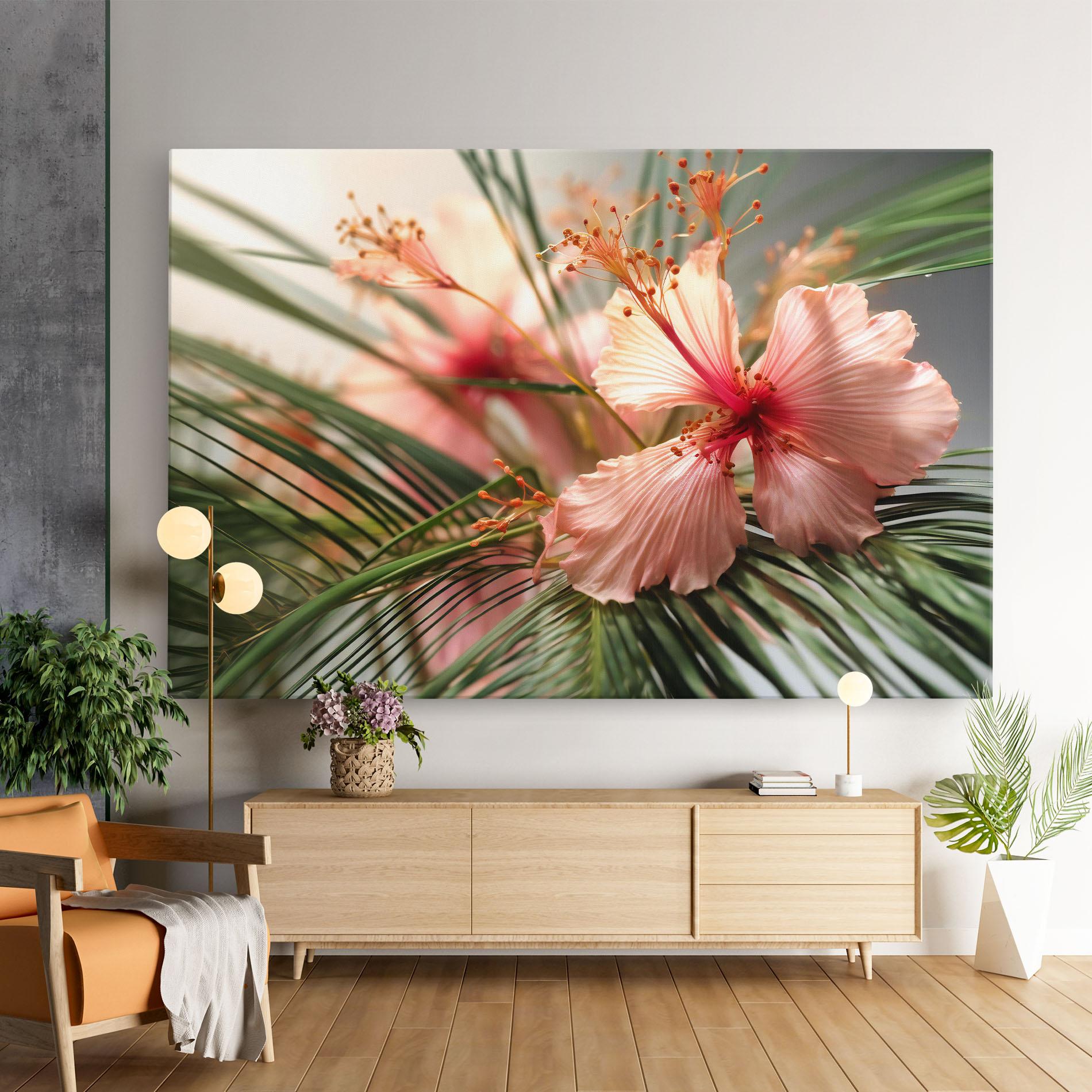 Obraz na Płótnie Sunset Exotic Flower mockup 9