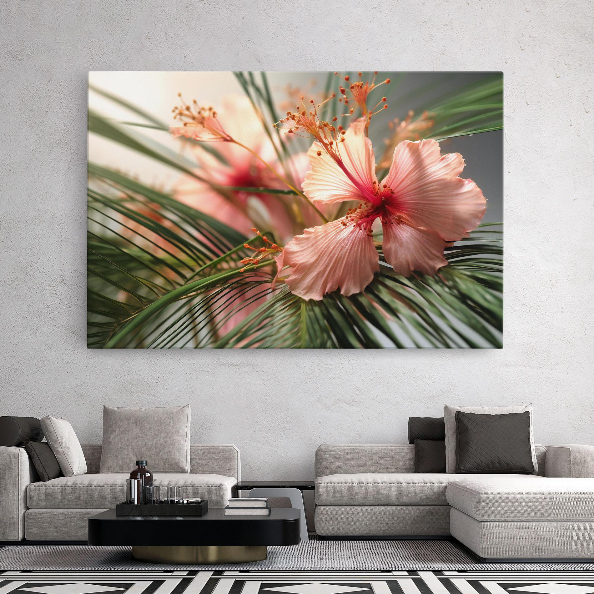 Obraz na Płótnie Sunset Exotic Flower mockup 2