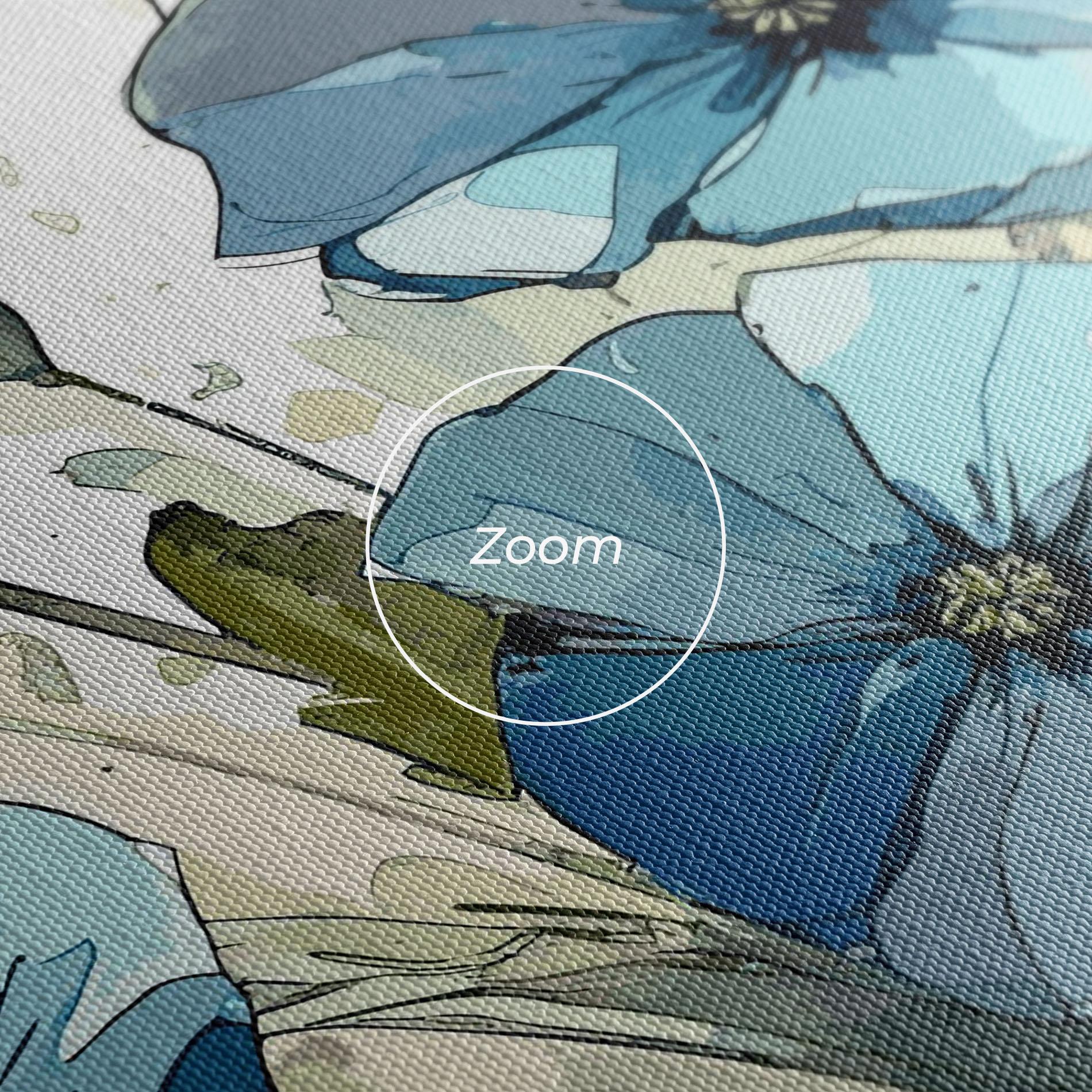 Obraz na Płótnie Blue Wild Plant mockup 3