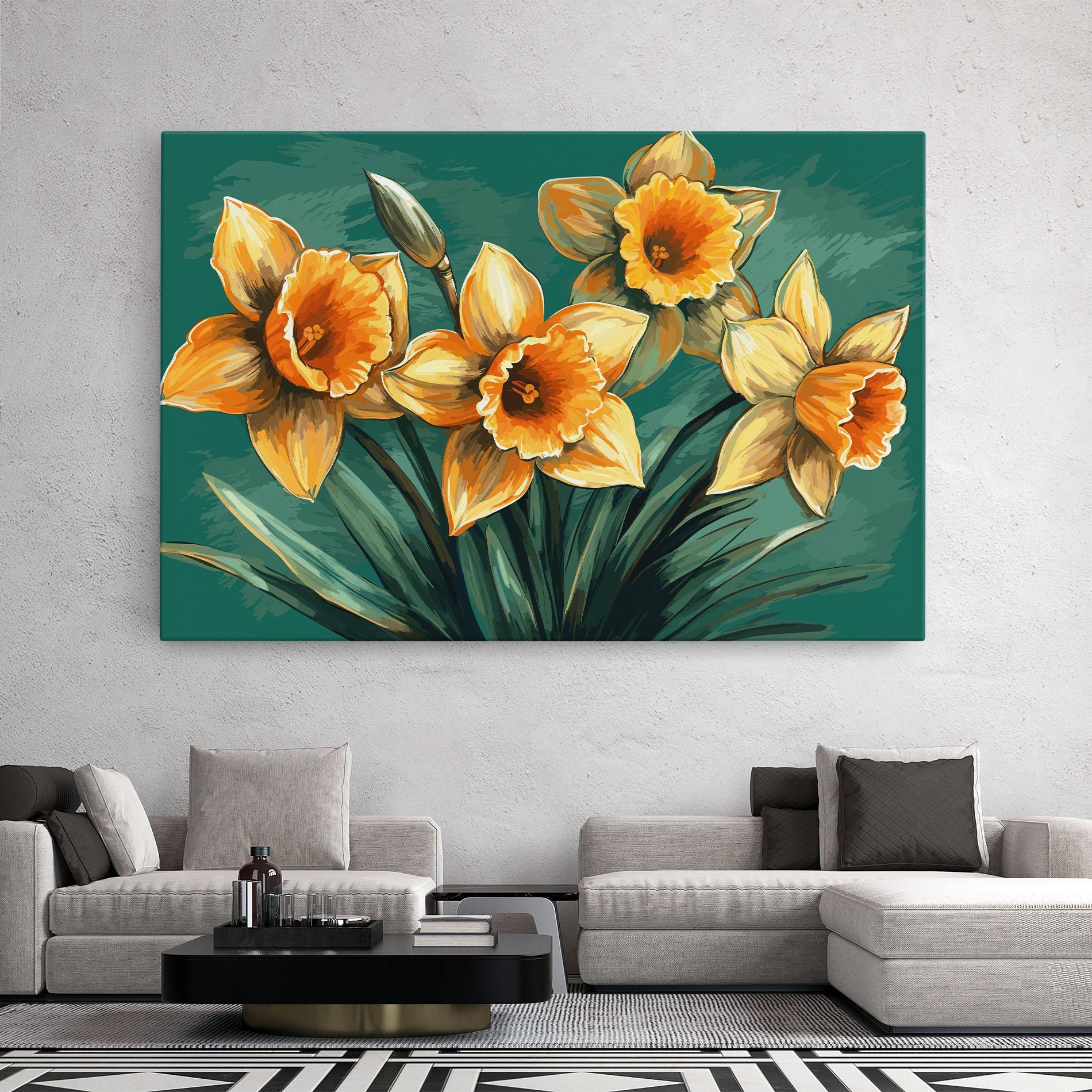 Obraz na Płótnie Yellow Wild Flower mockup 2