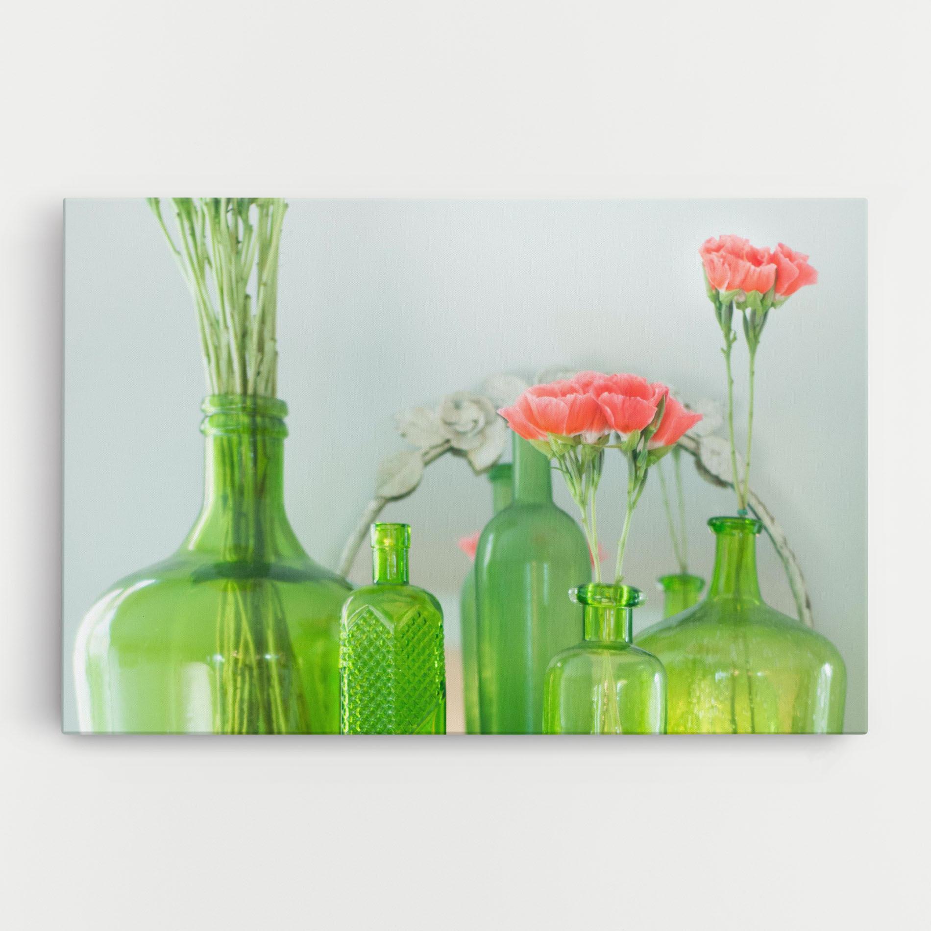 Obraz na Płótnie Green Vase Flowers mockup 0