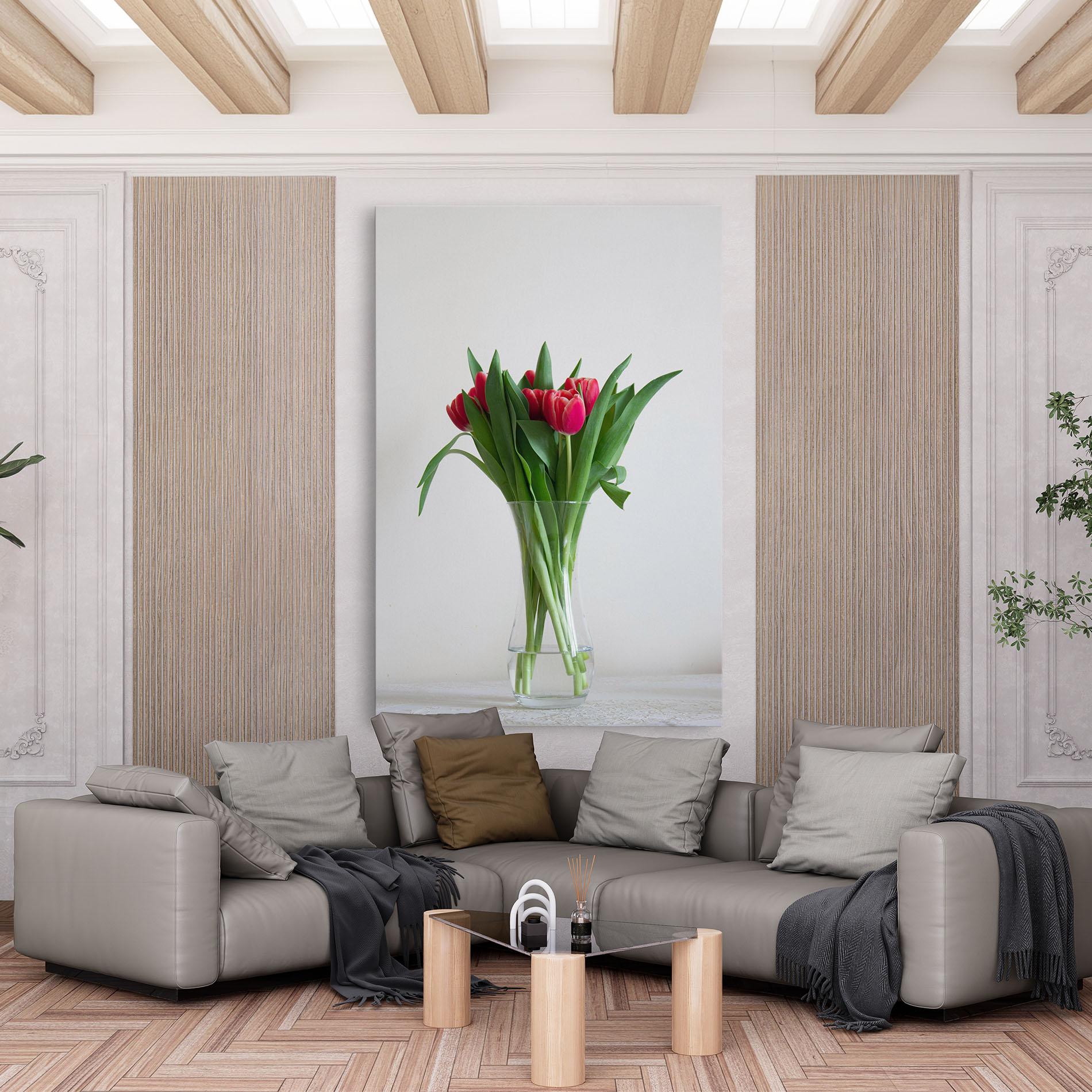 Obraz na Płótnie Pretty Tulips Vase mockup 6