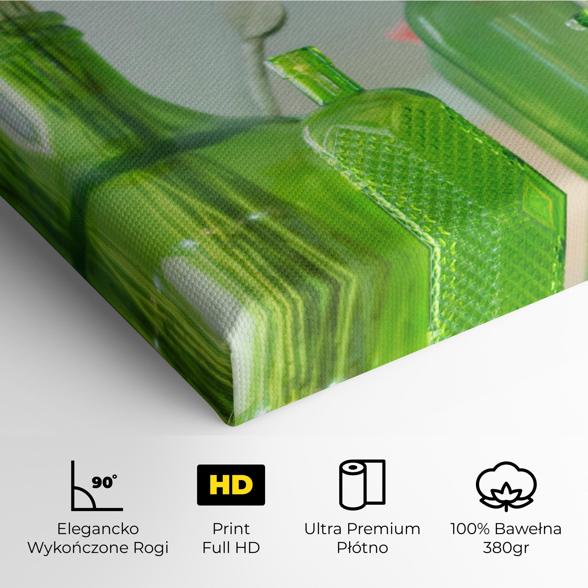 Obraz na Płótnie Green Vase Flowers mockup 4