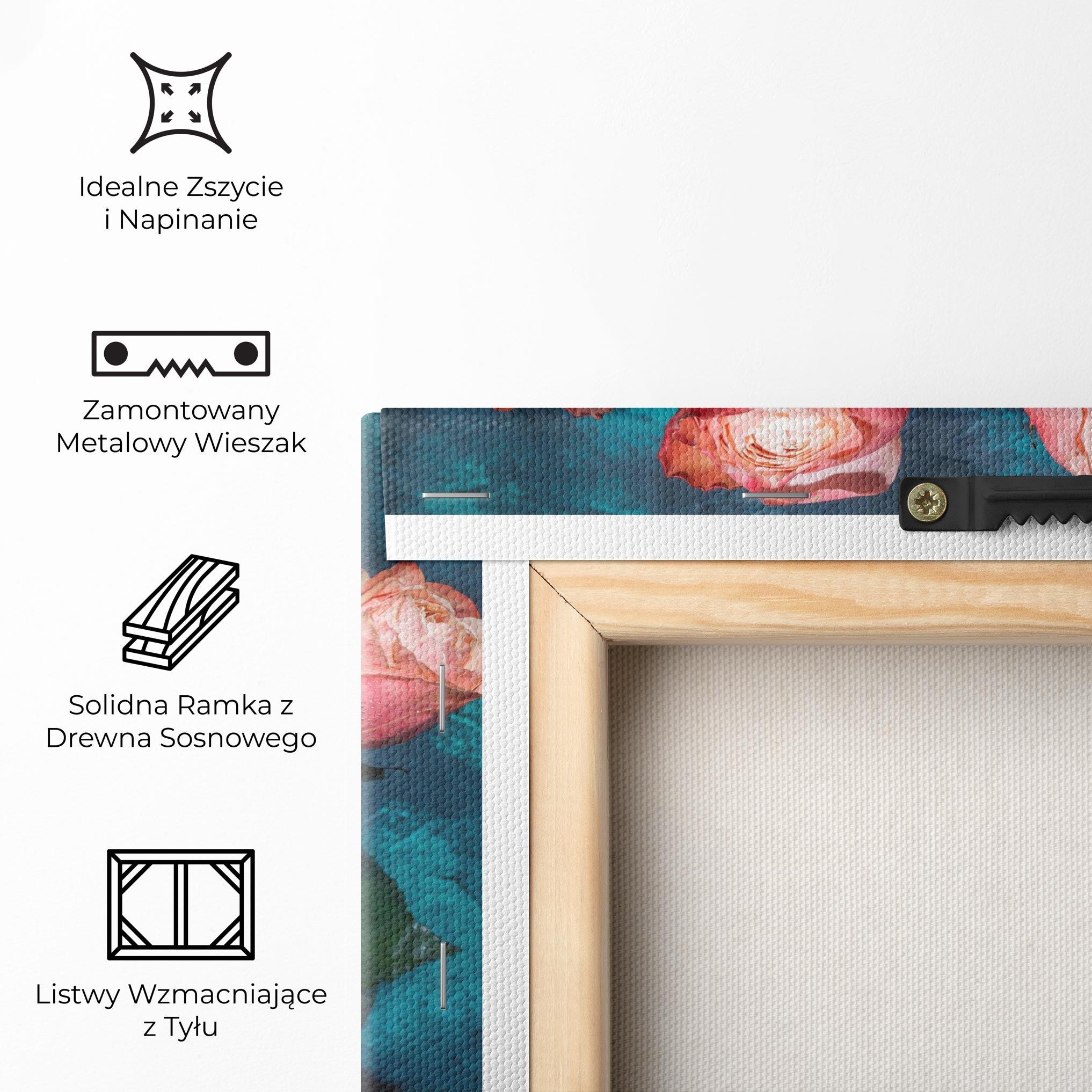 Obraz na Płótnie Bouquet Roses Vase mockup 5