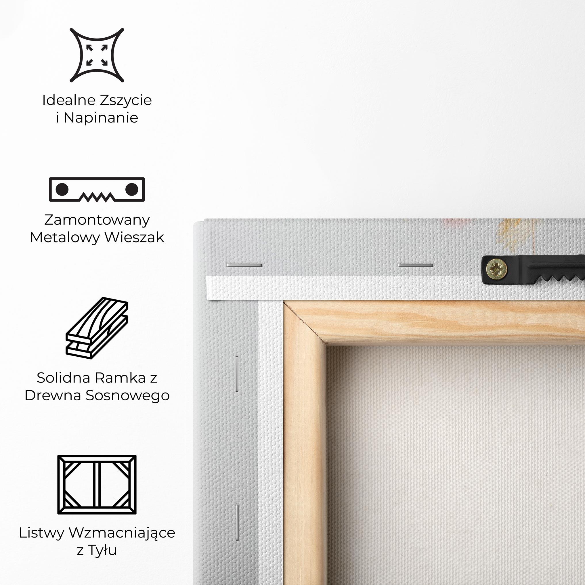 Obraz na Płótnie Pink Cream Flower Vase mockup 5