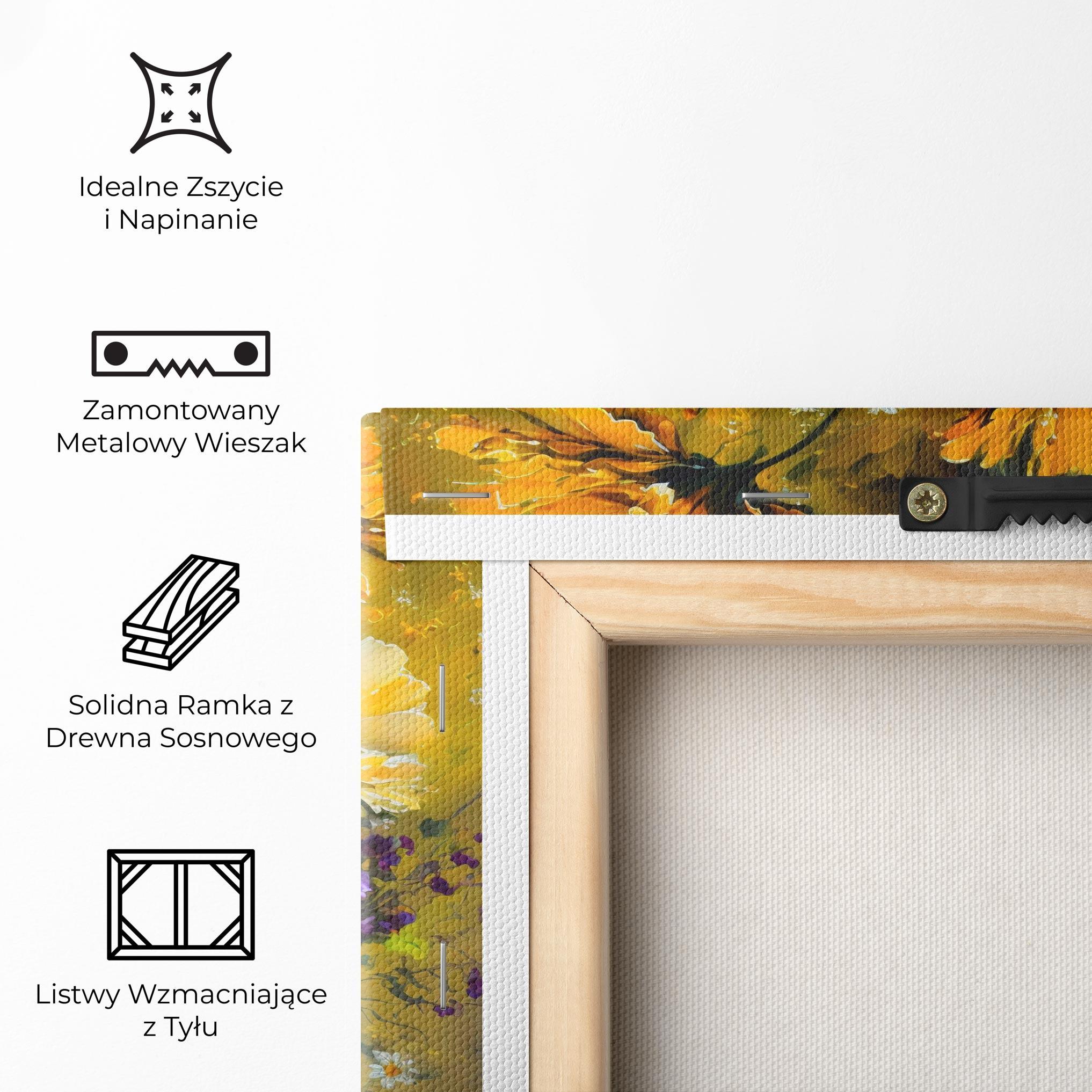 Obraz na Płótnie Yellow Flower Art Vase mockup 5