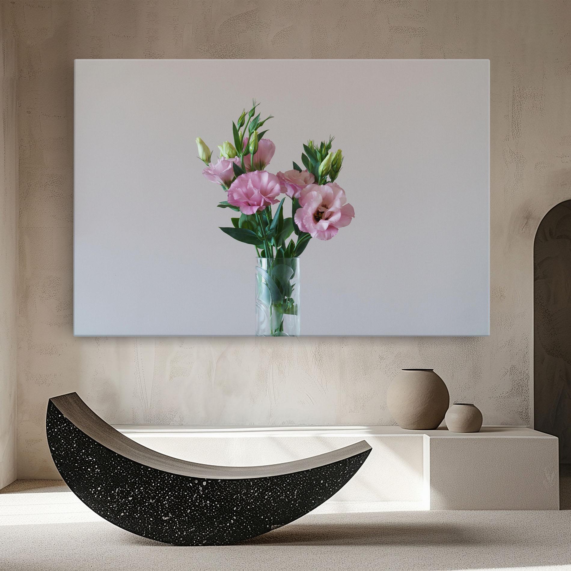 Obraz na Płótnie Pretty Pink Flower Vase mockup 8