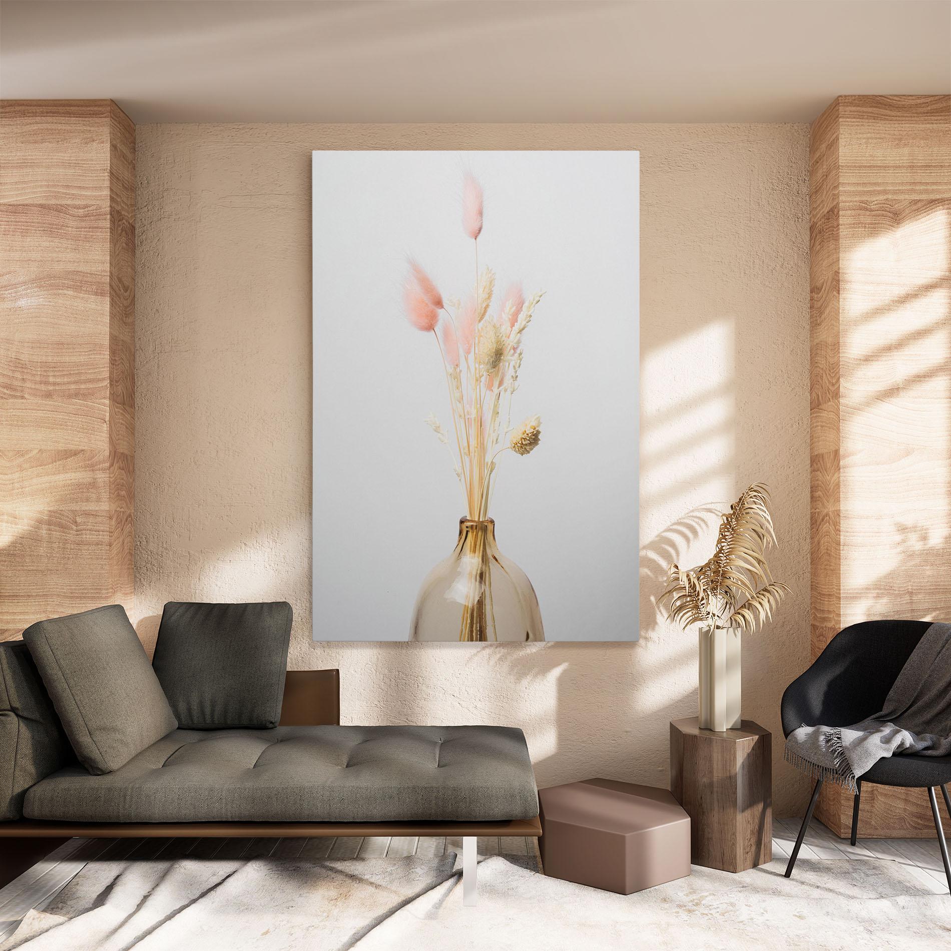 Obraz na Płótnie Pink Cream Flower Vase mockup 8