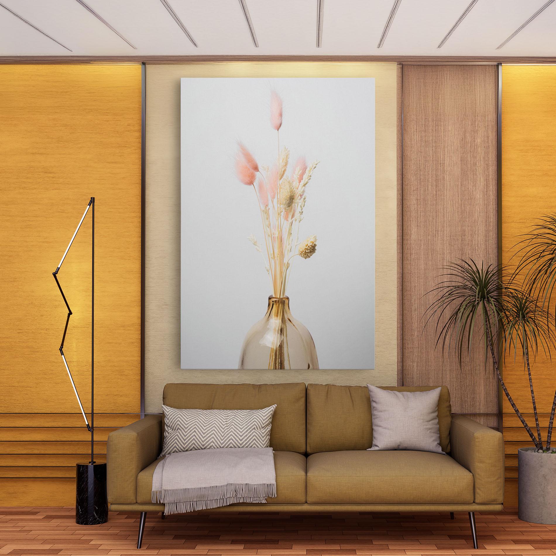 Obraz na Płótnie Pink Cream Flower Vase mockup 9