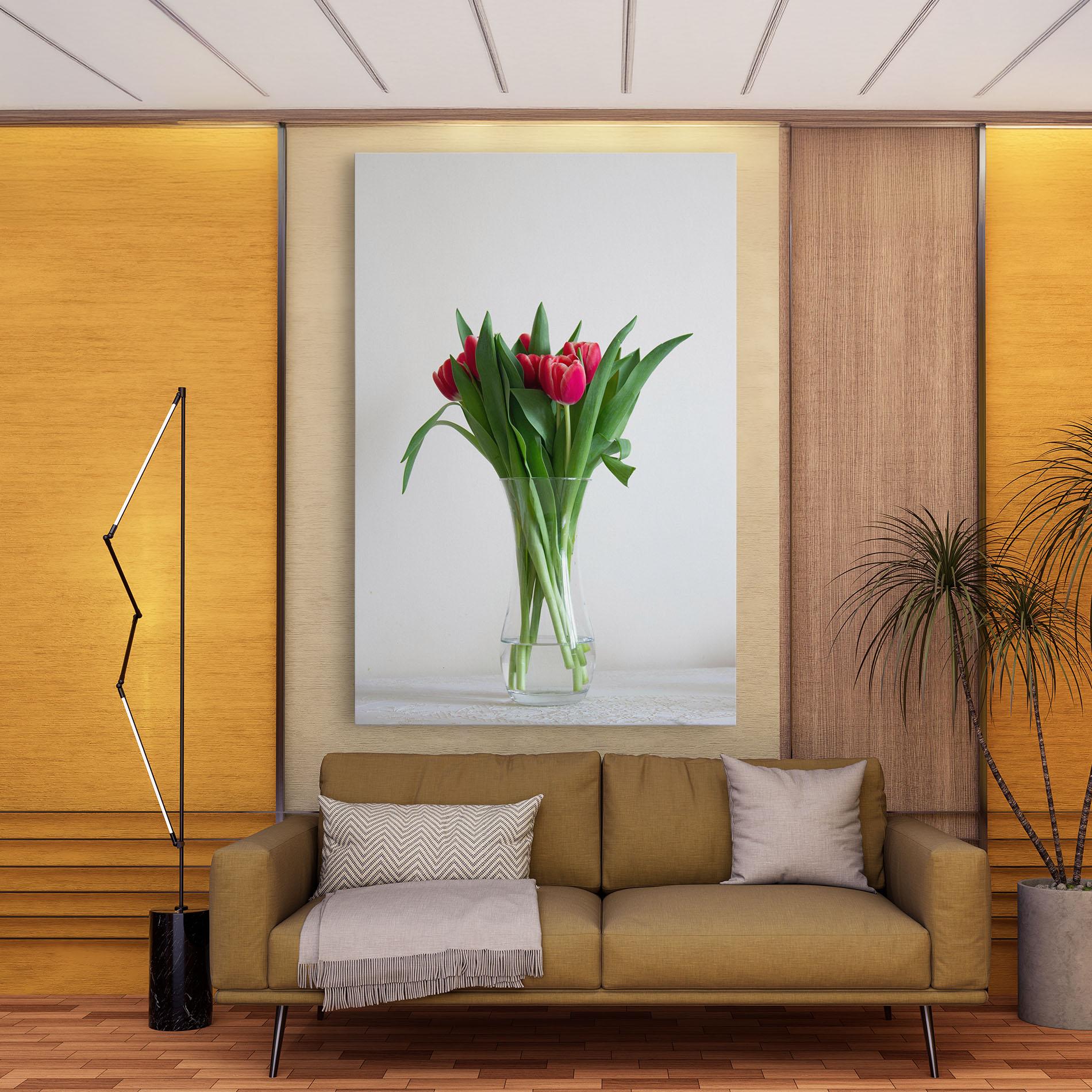 Obraz na Płótnie Pretty Tulips Vase mockup 9