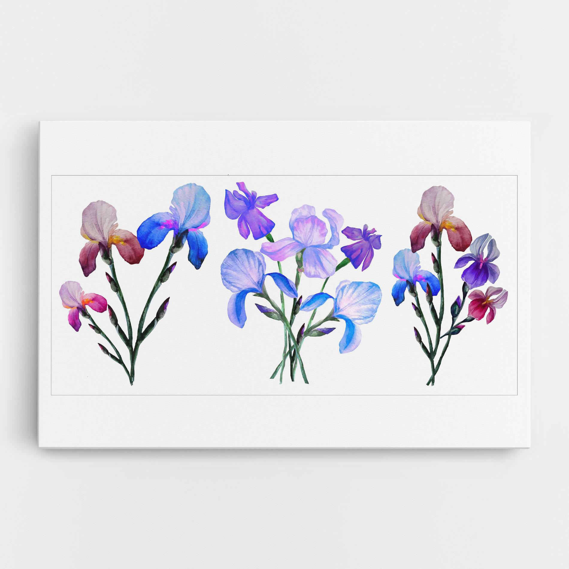 Obraz na Płótnie Iris Set mockup 0