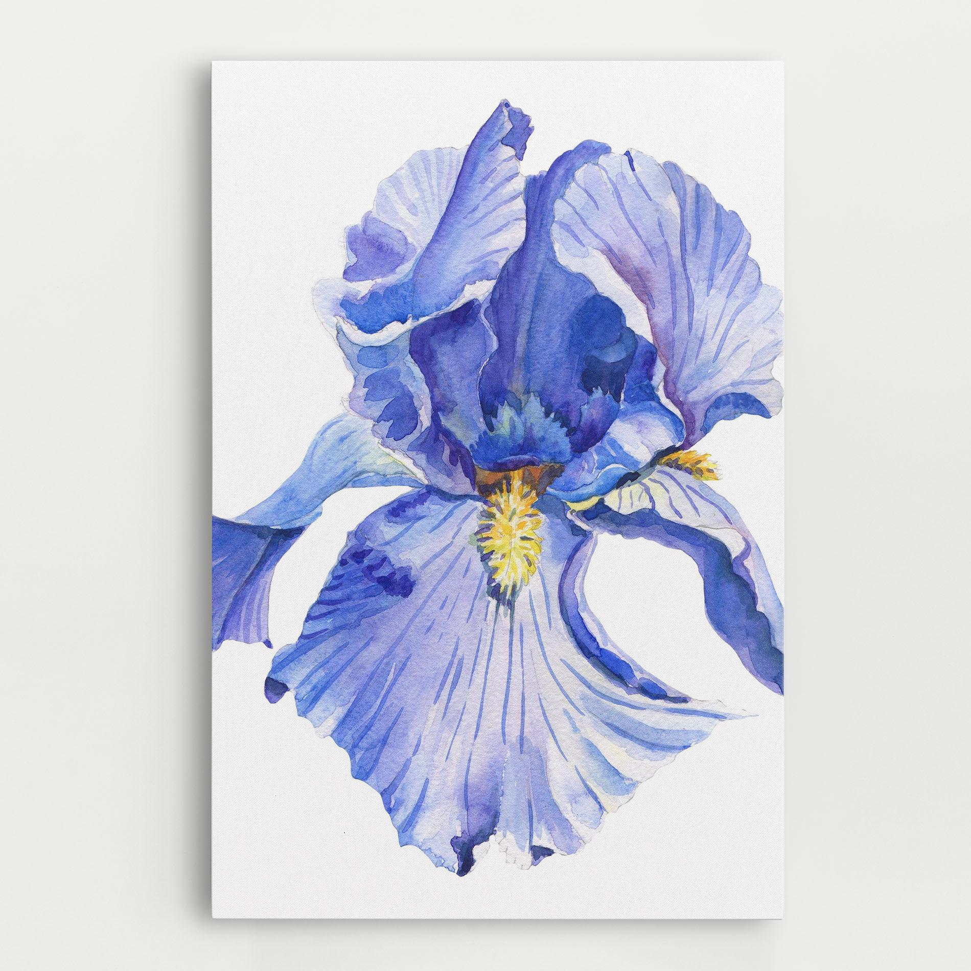 Obraz na Płótnie Purple Iris On White mockup 0