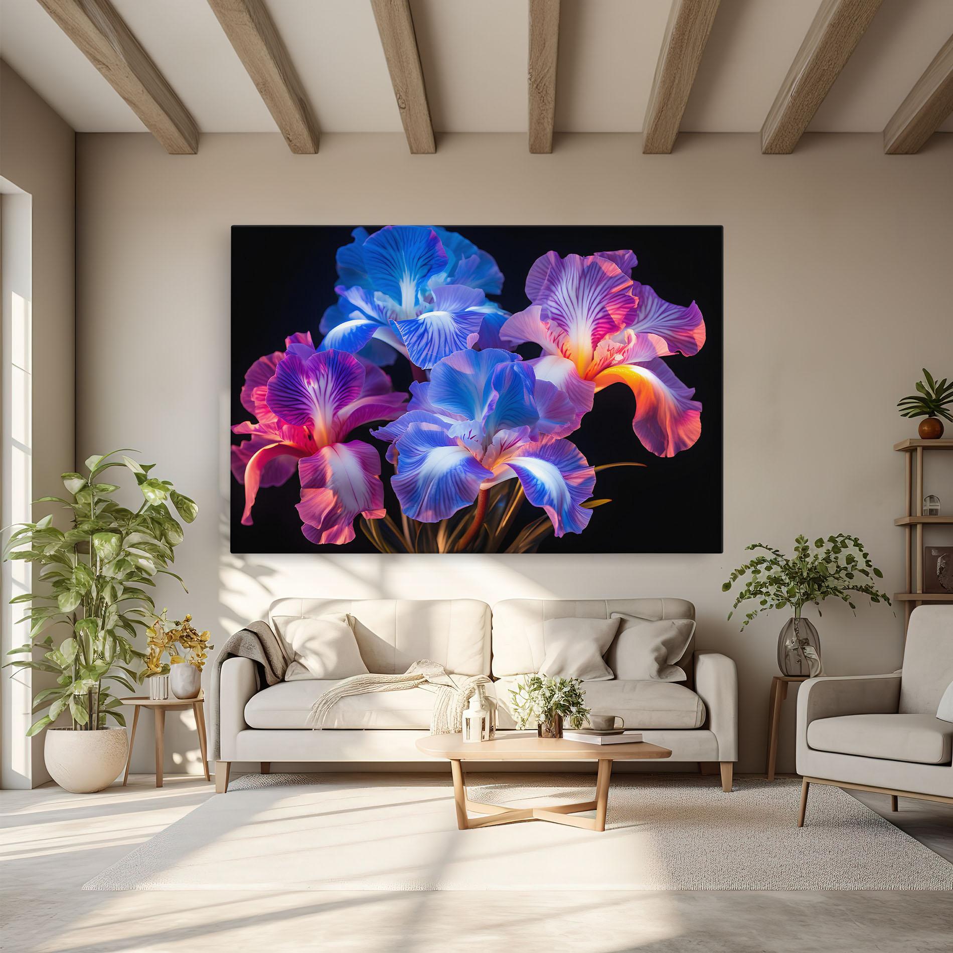 Obraz na Płótnie Blue Light Iris mockup 6