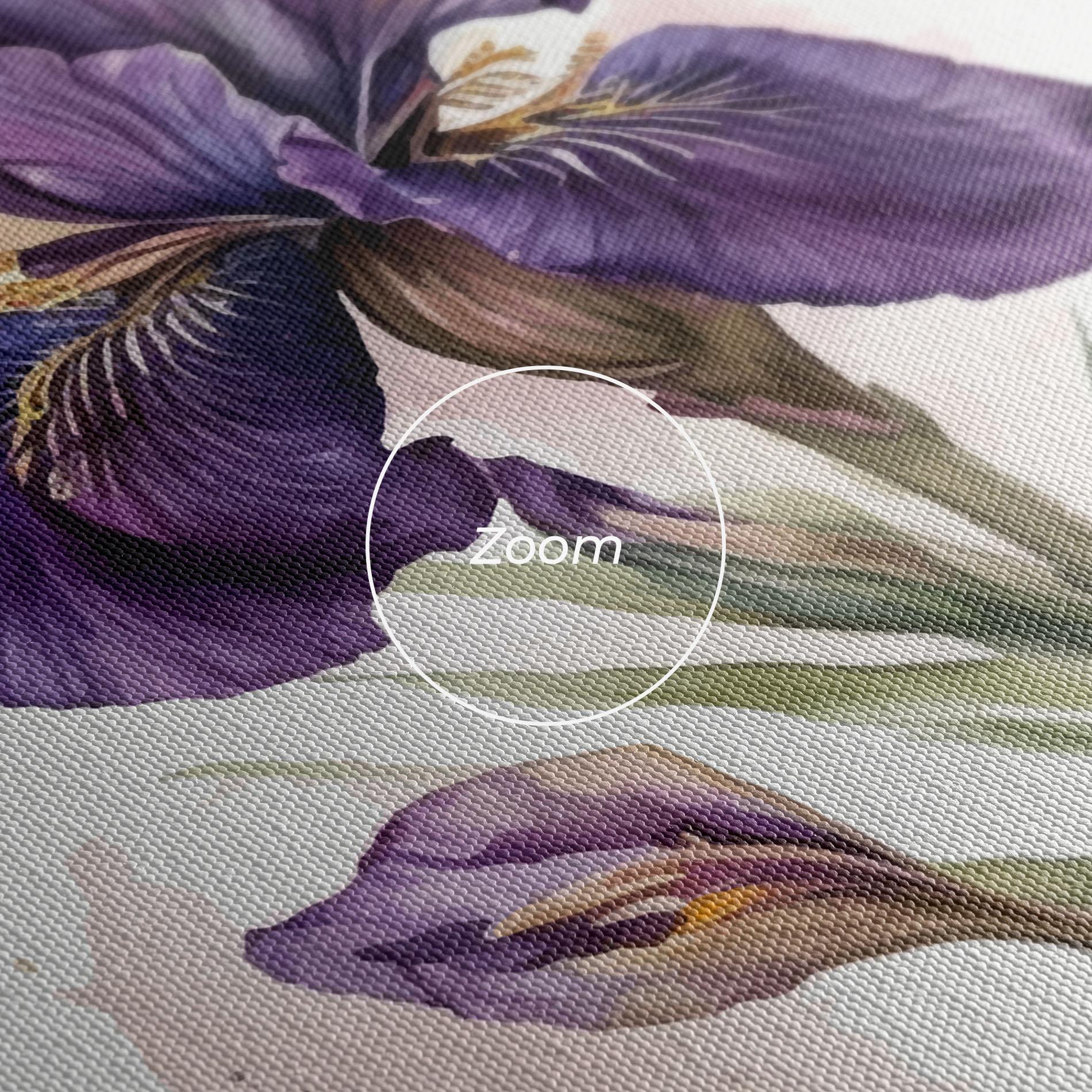 Obraz na Płótnie Beautiful Purple Iris mockup 3