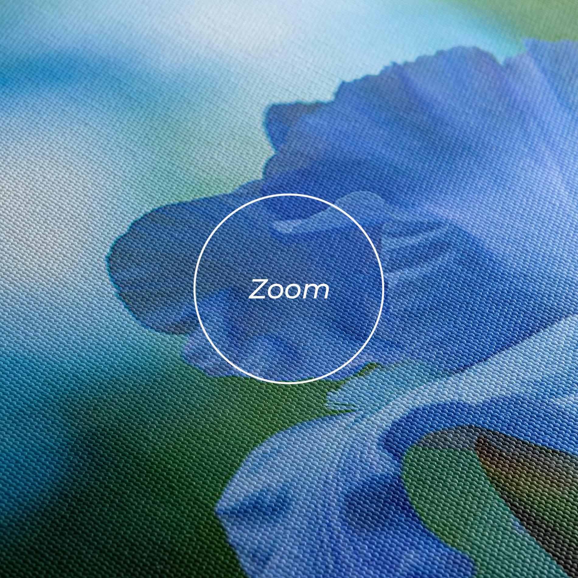 Obraz na Płótnie Blue Iris In The Garden mockup 3