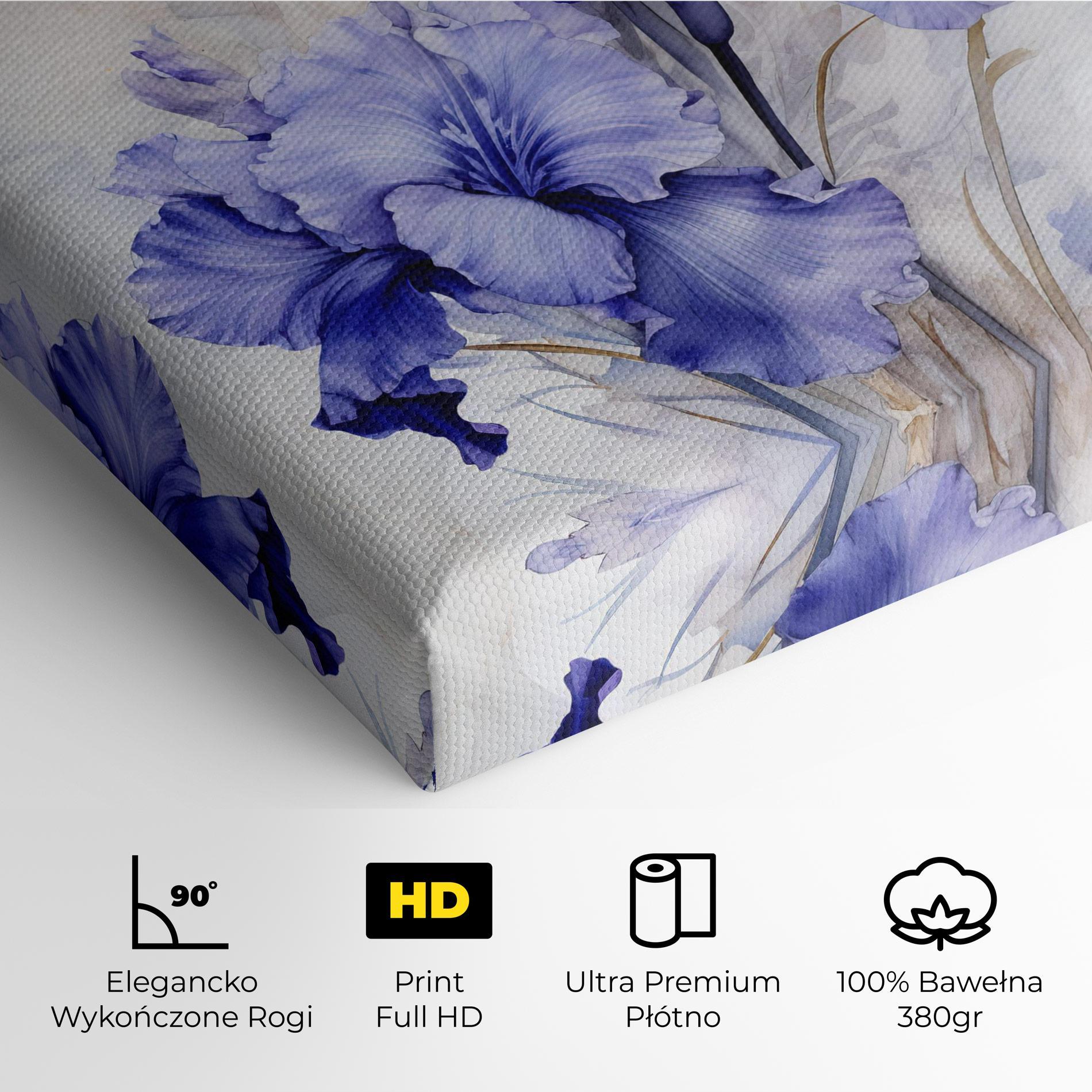 Obraz na Płótnie Purple Iris Painting mockup 4