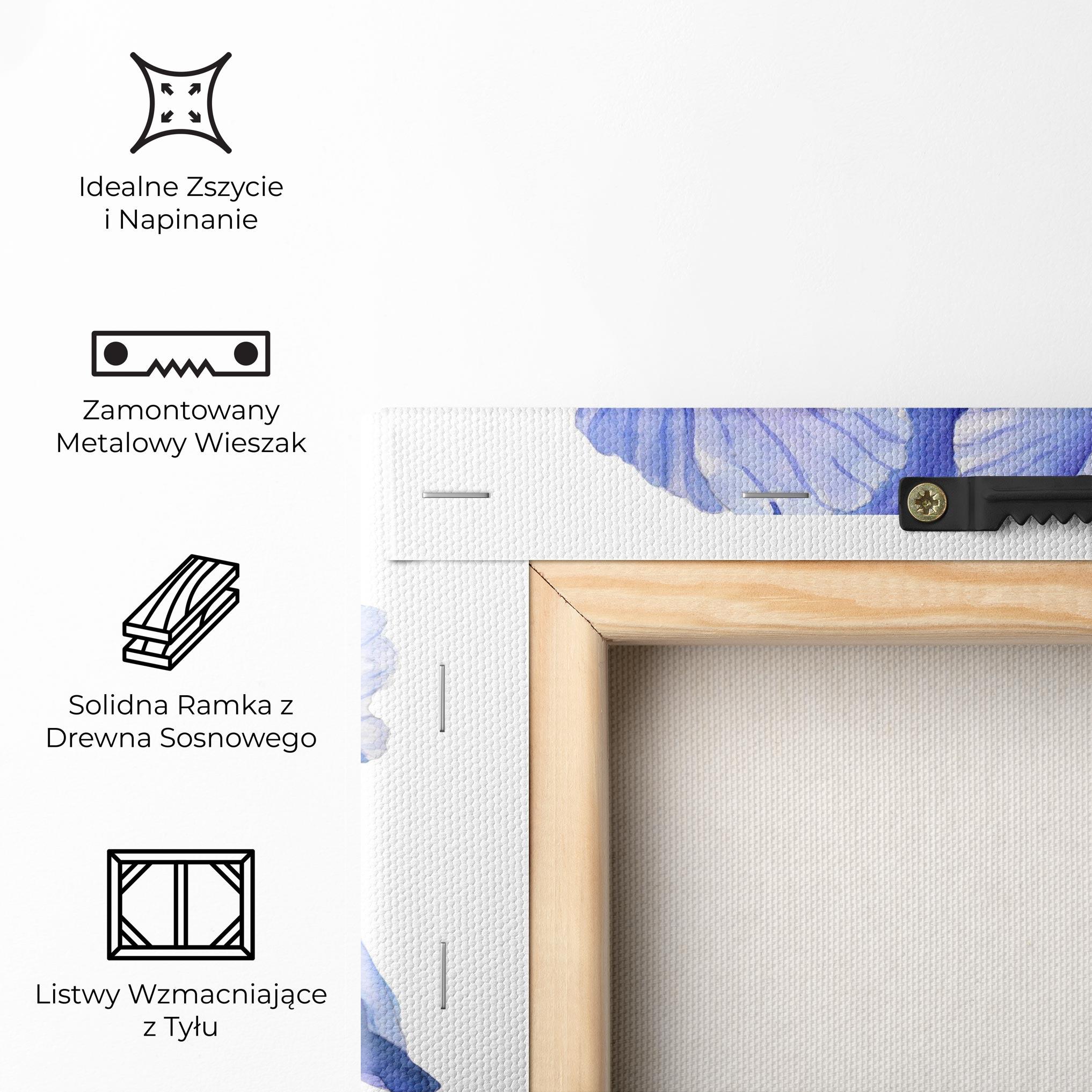 Obraz na Płótnie Purple Iris On White mockup 5