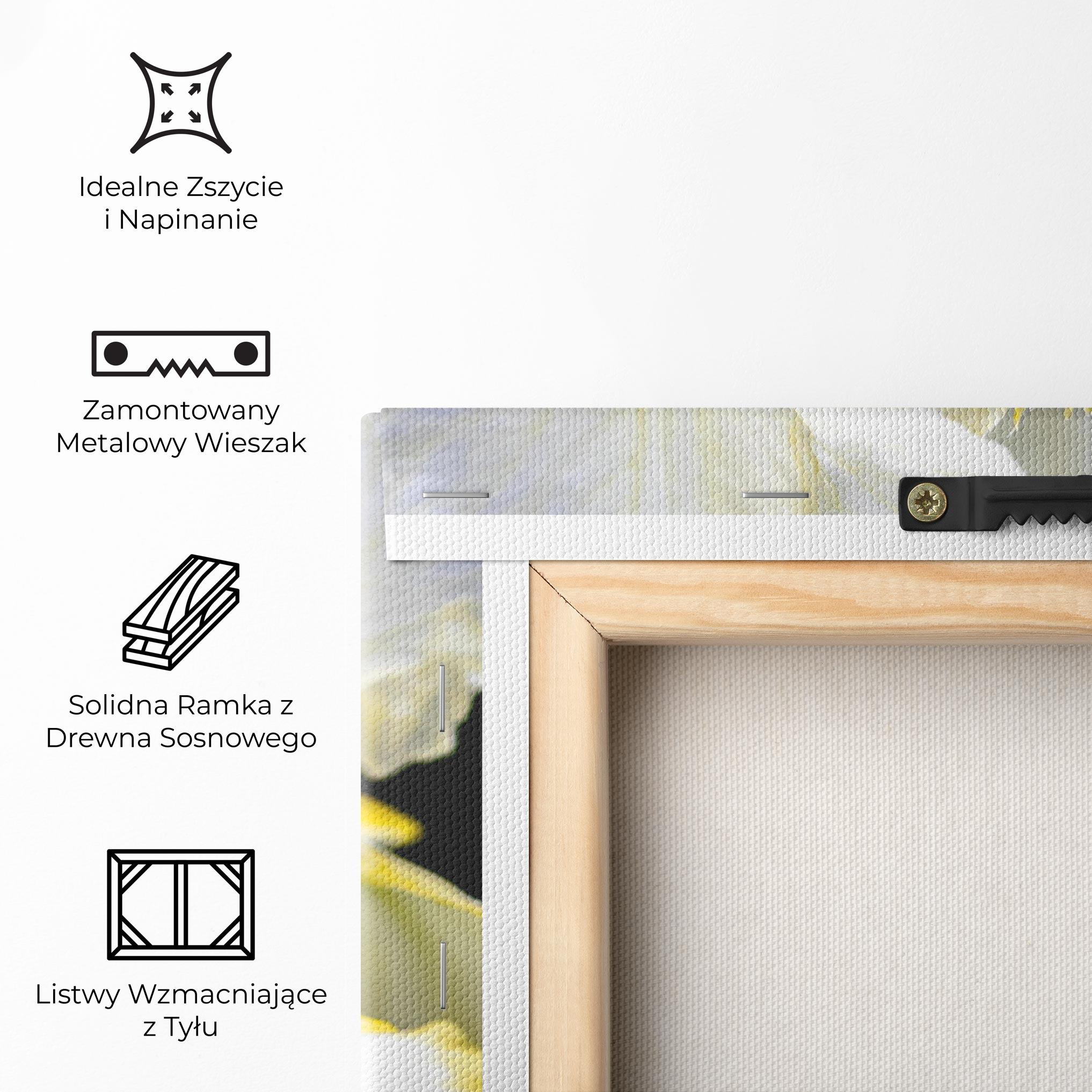 Obraz na Płótnie White Yellow Iris mockup 5