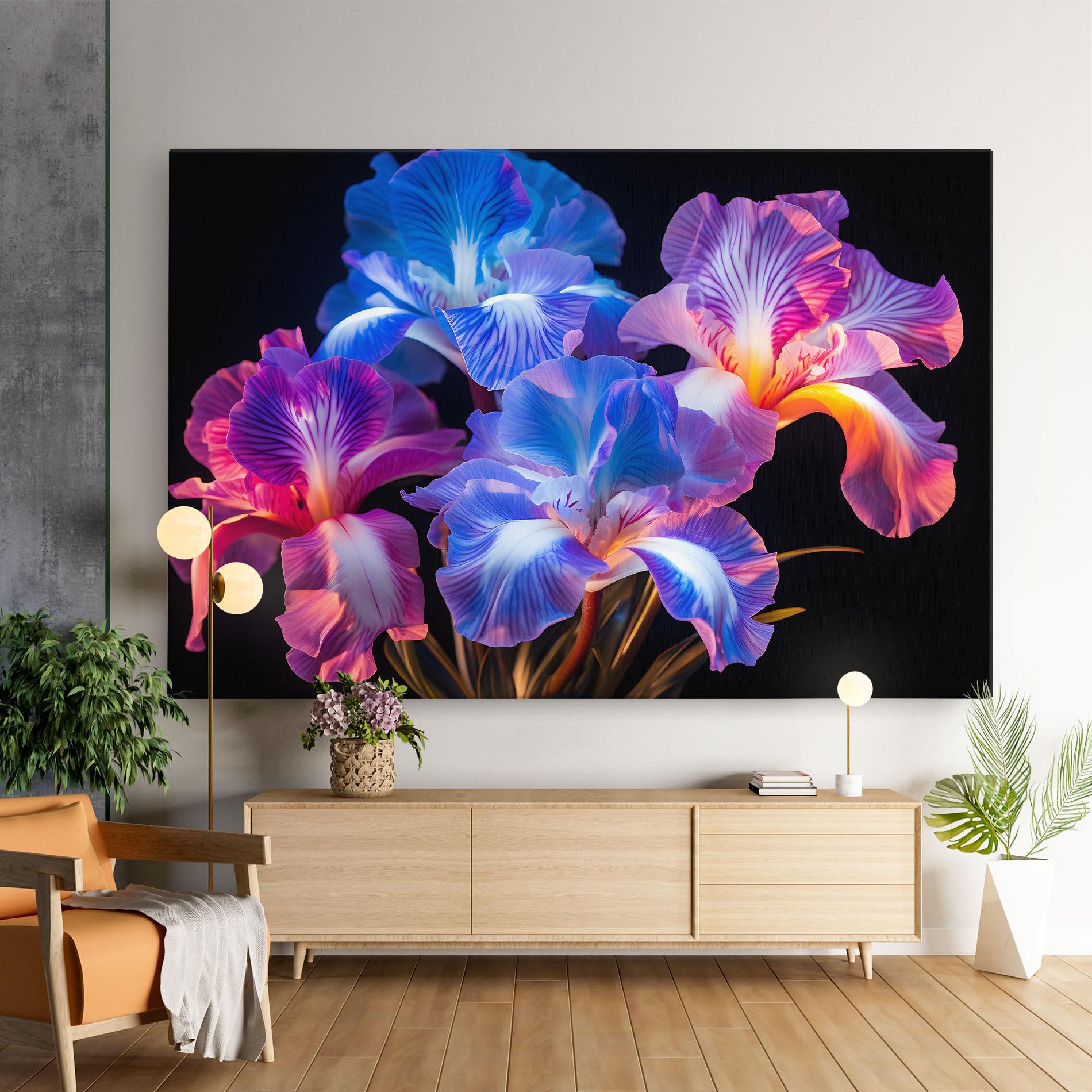 Obraz na Płótnie Blue Light Iris mockup 9