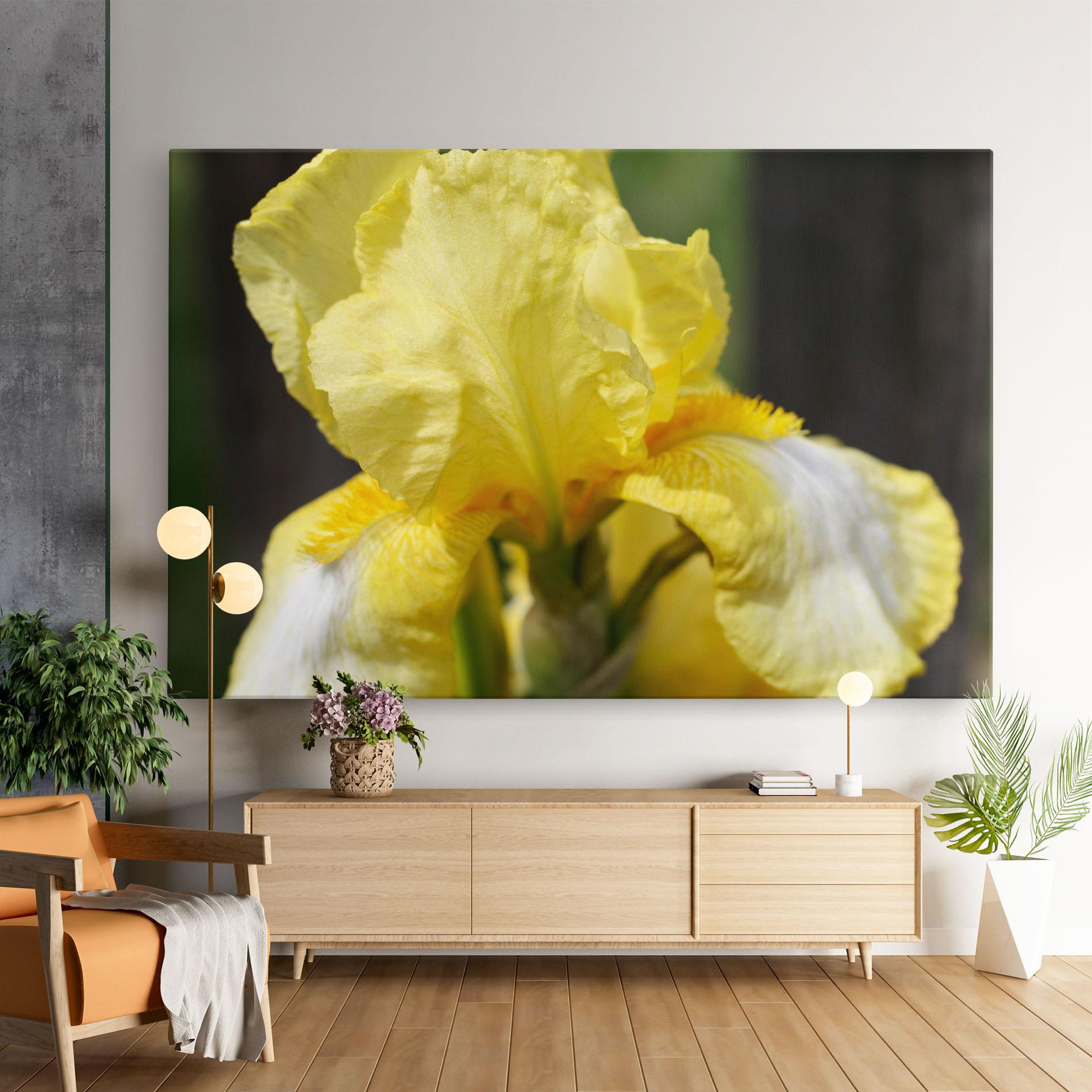 Obraz na Płótnie Garden Yellow Iris mockup 9