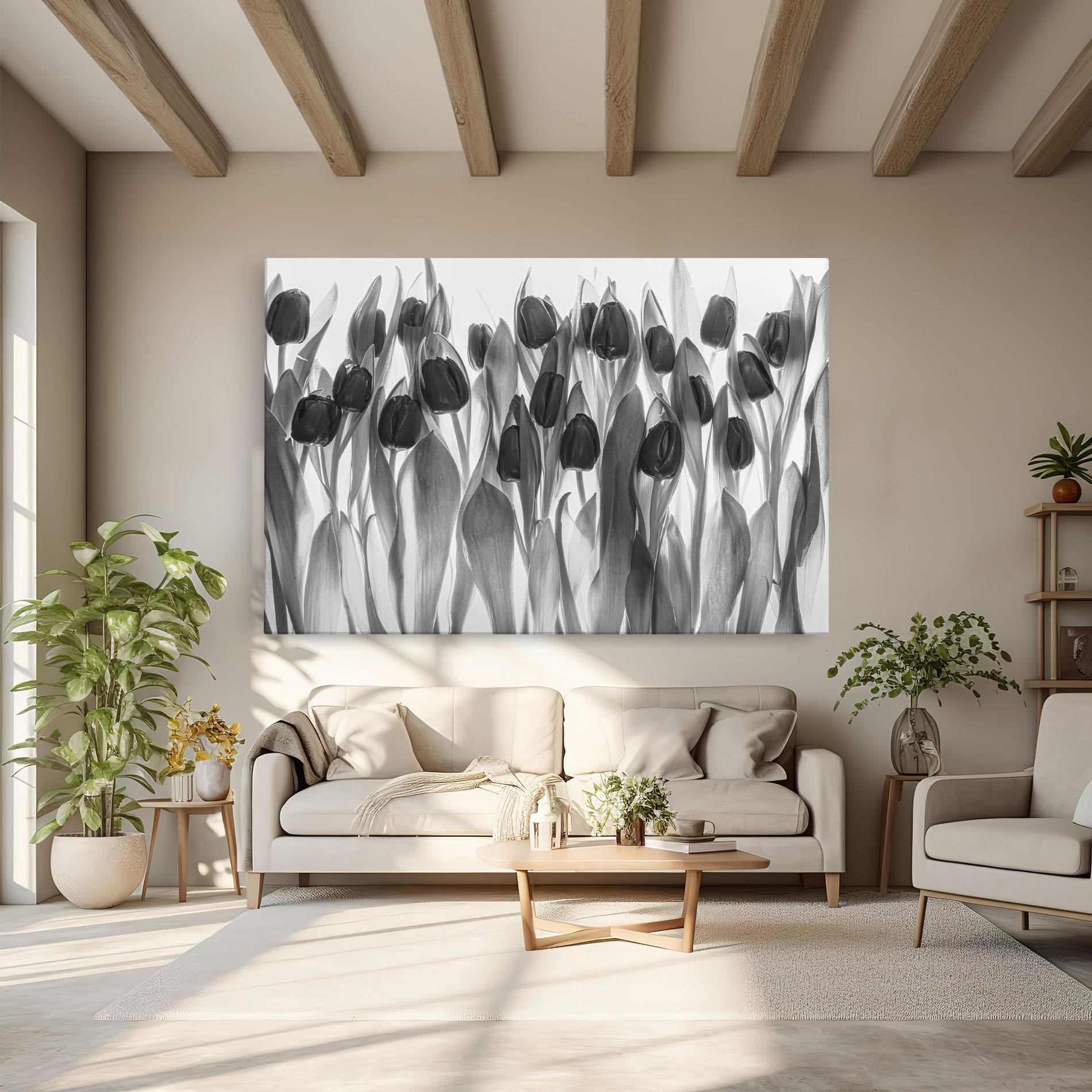 Obraz na Płótnie Grey Tulips mockup 6
