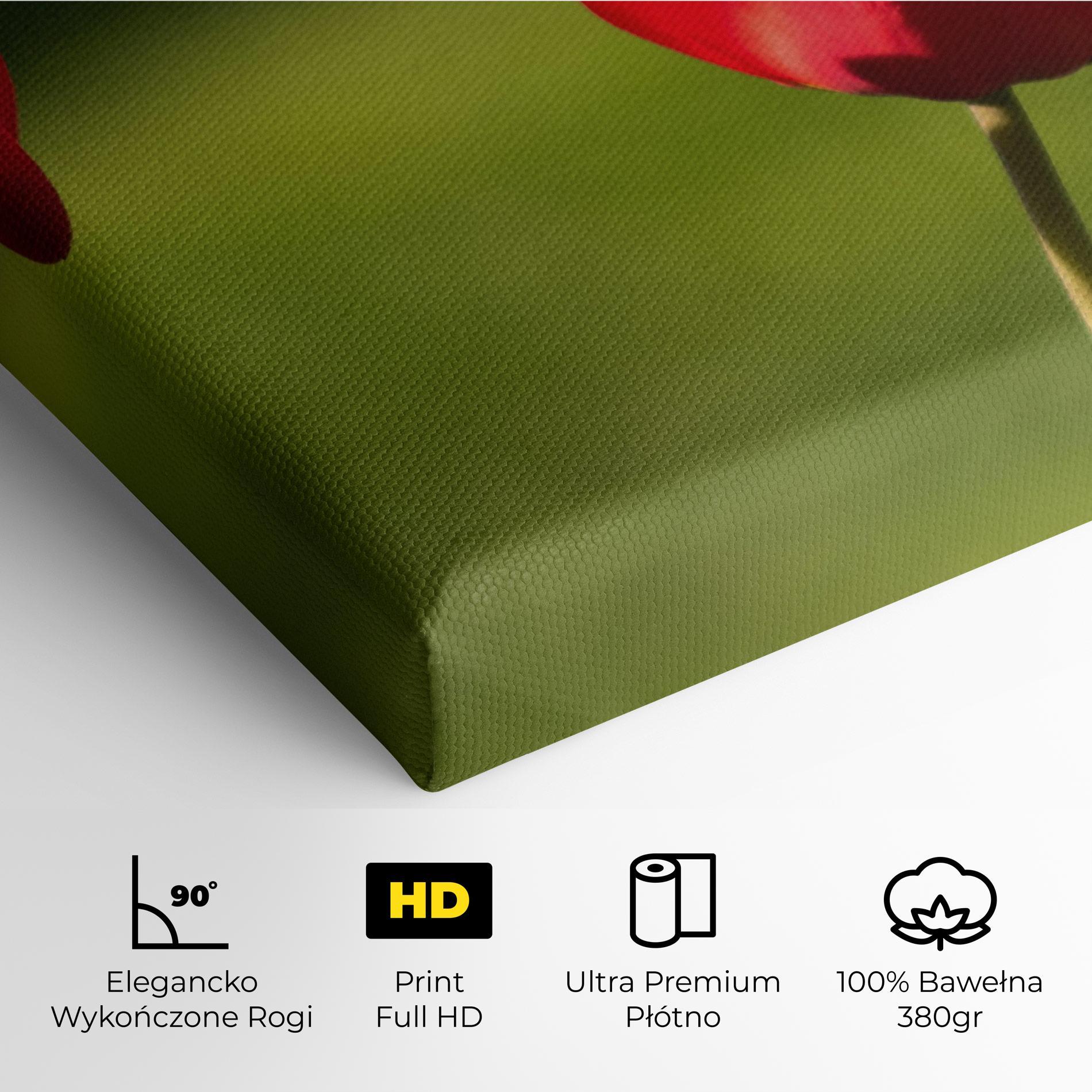 Obraz na Płótnie 3 Red Tulips mockup 4