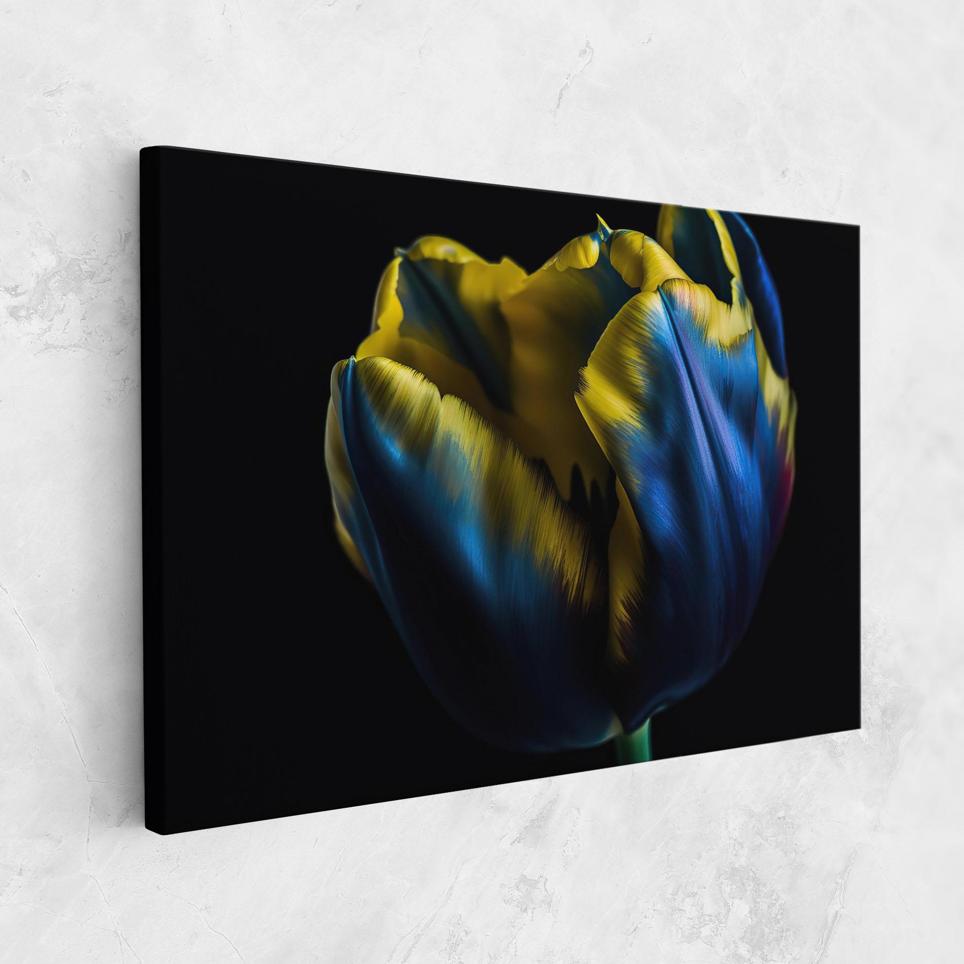 Obraz na Płótnie Yellow Blue Tulip mockup 1