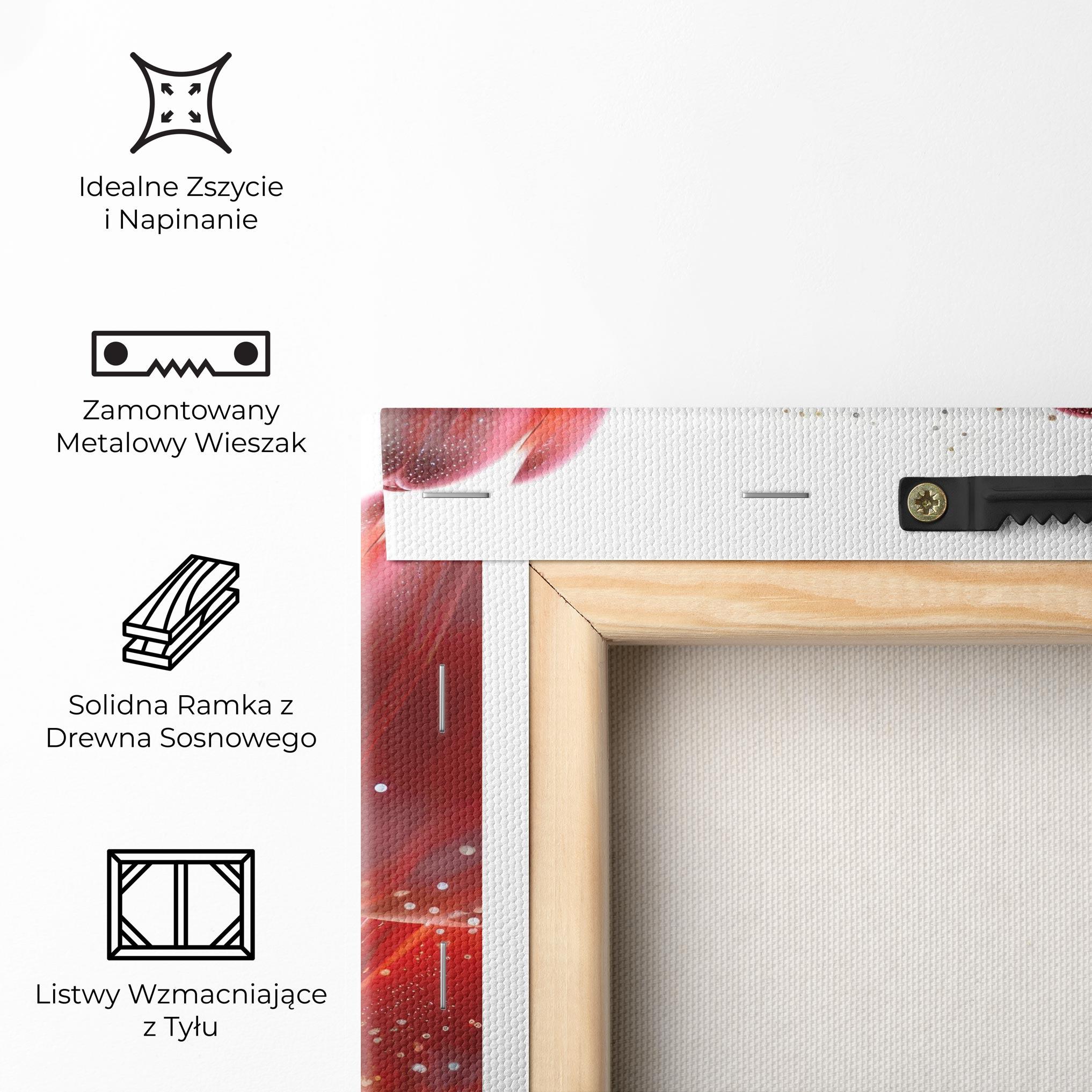 Obraz na Płótnie Glitter Red Tulips mockup 5