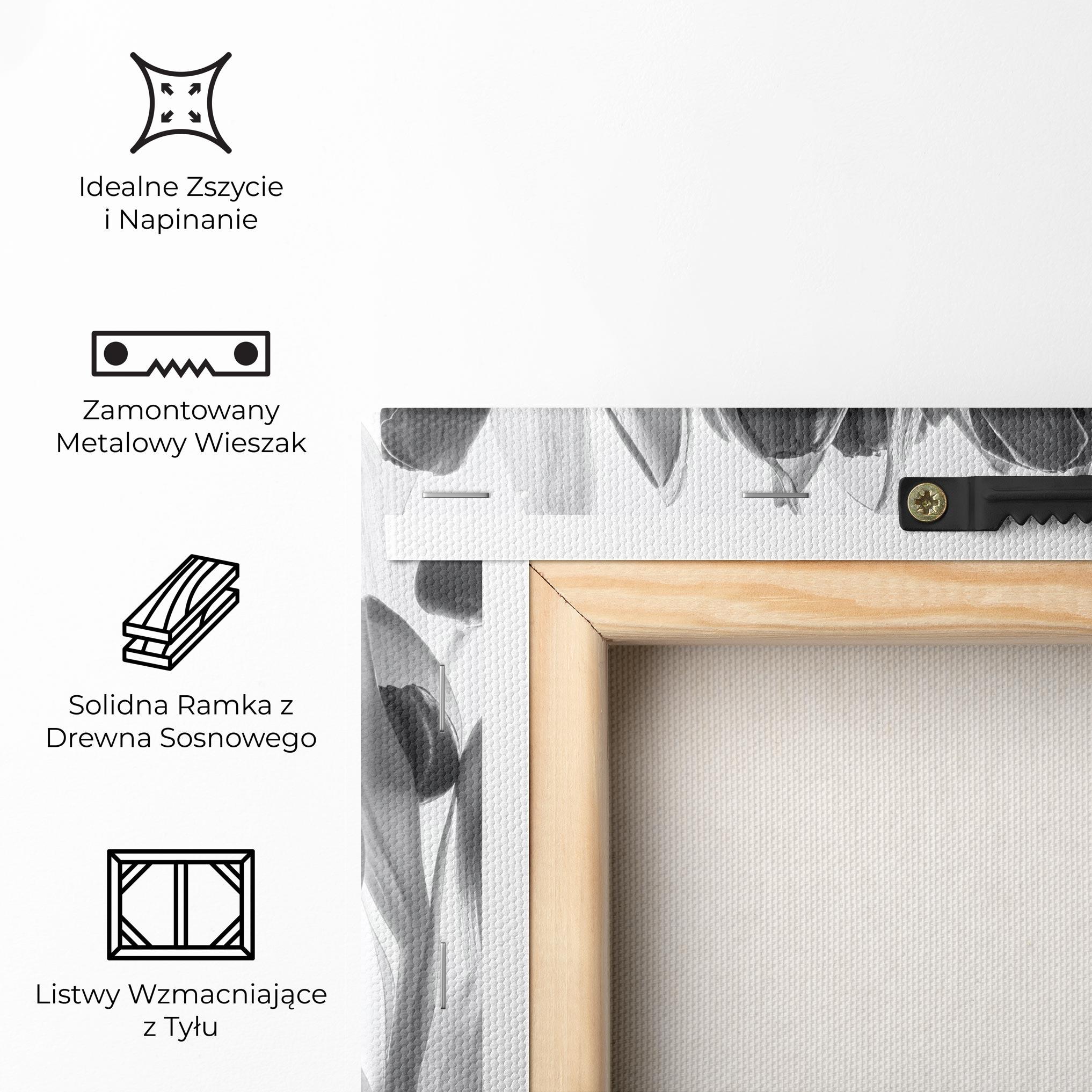 Obraz na Płótnie Grey Tulips mockup 5