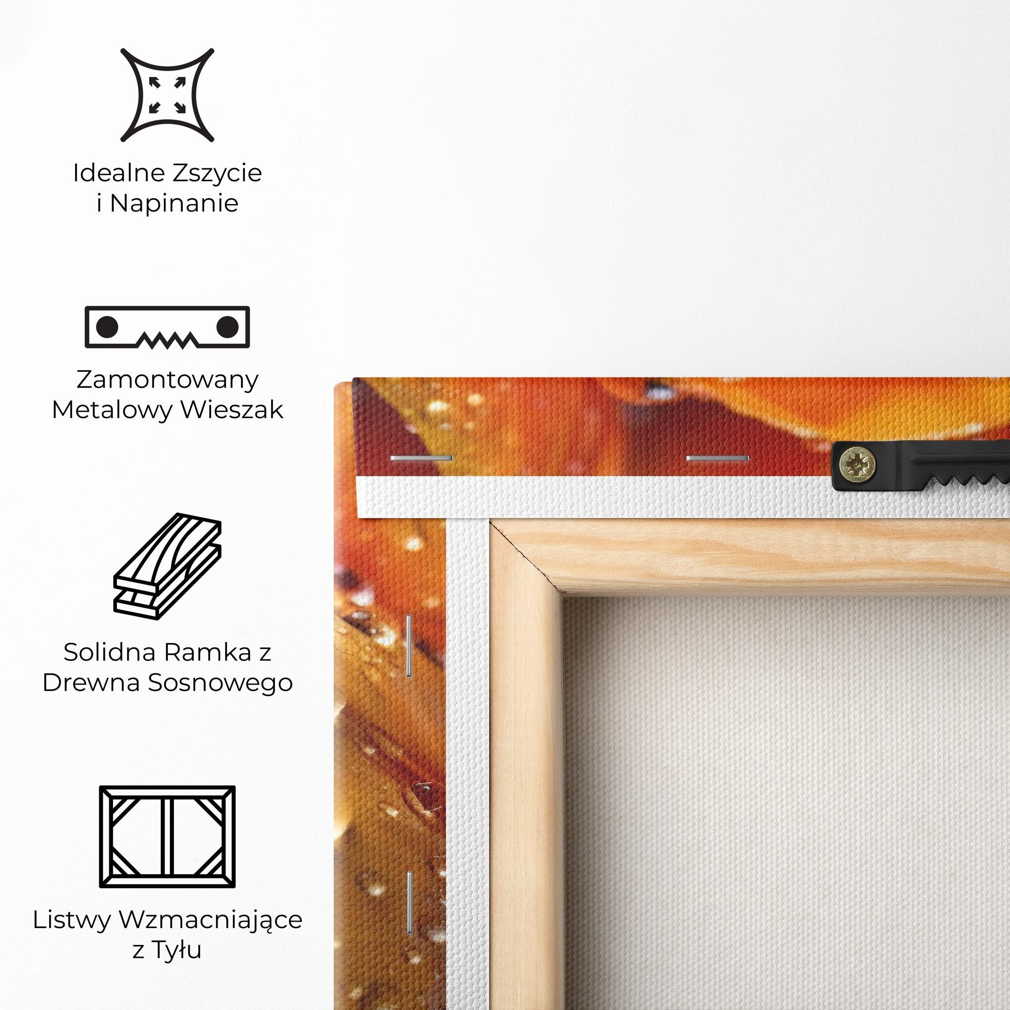 Obraz na Płótnie Orange Tulip Water Drops mockup 5