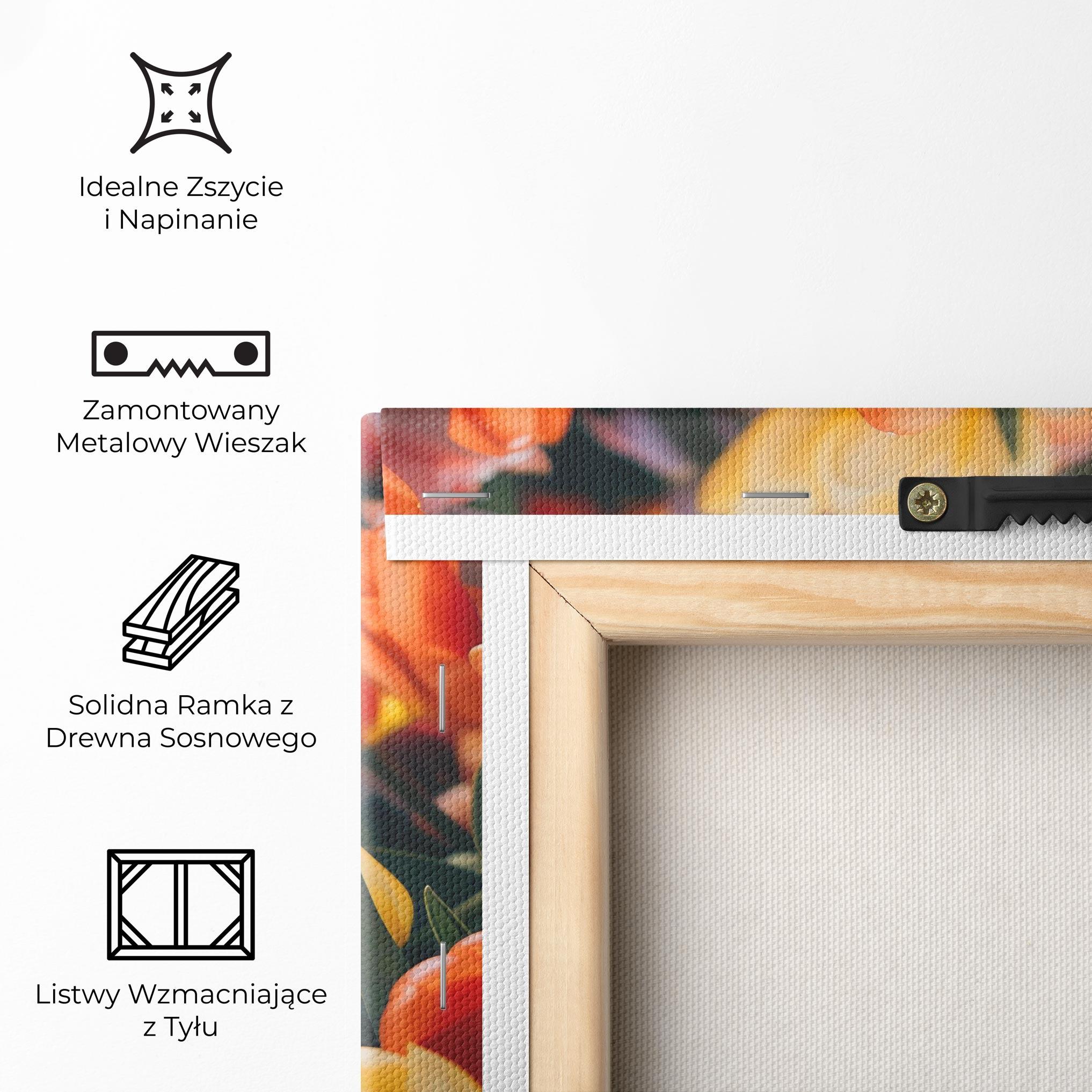 Obraz na Płótnie Orange Yellow Tulips mockup 5