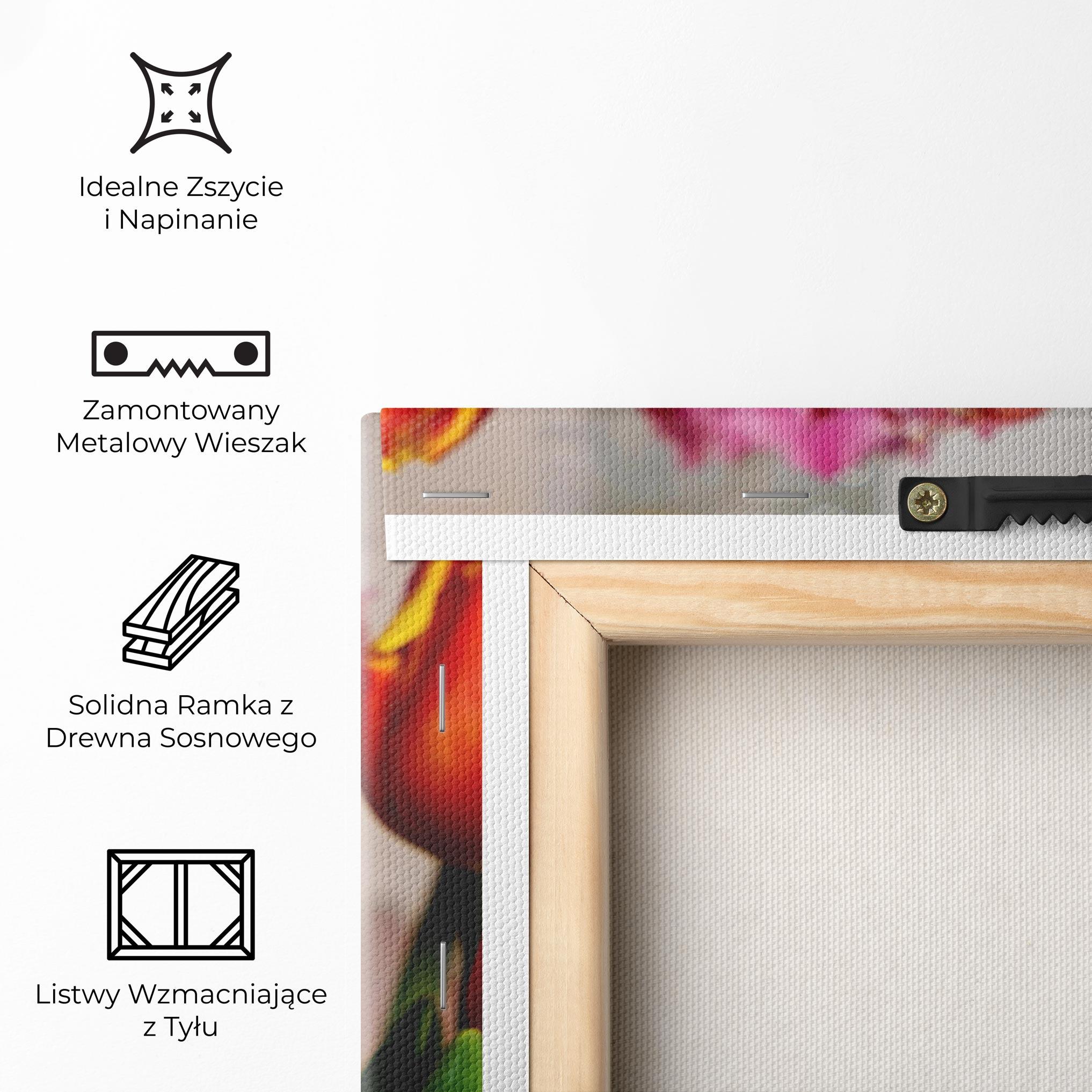 Obraz na Płótnie Pink Orange Tulips mockup 5