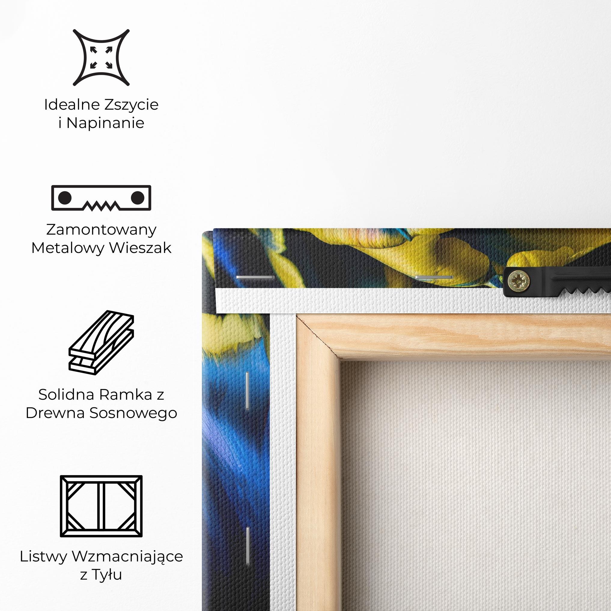 Obraz na Płótnie Yellow Blue Tulip mockup 5